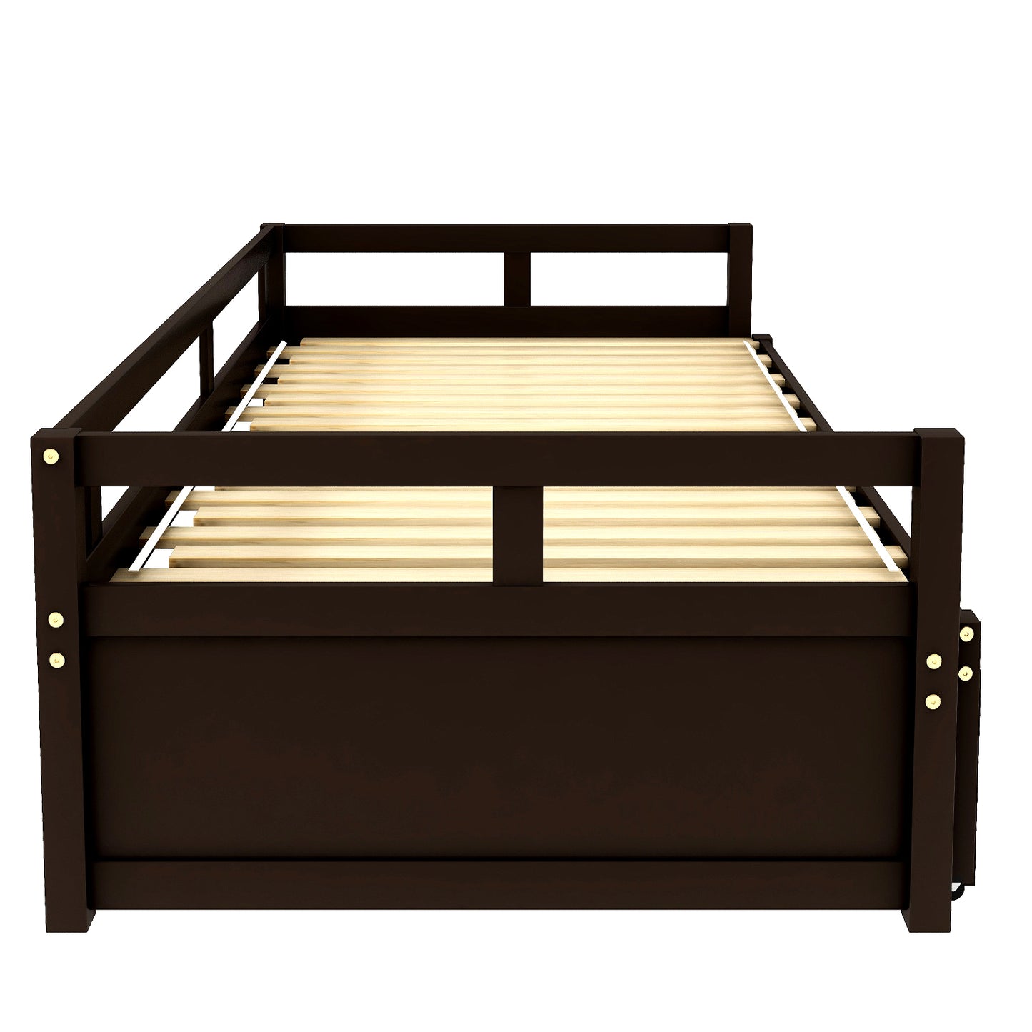 Extending Daybed with Trundle, Wooden Daybed with Trundle, Espresso