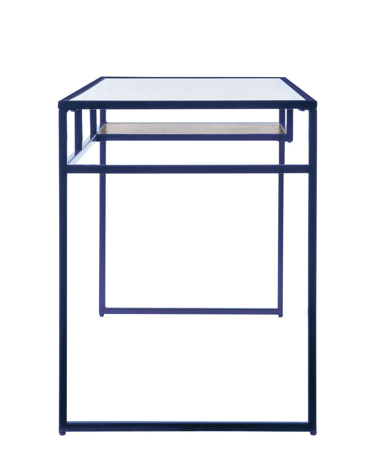 Yasin Blue Glass Modern Writing Desk