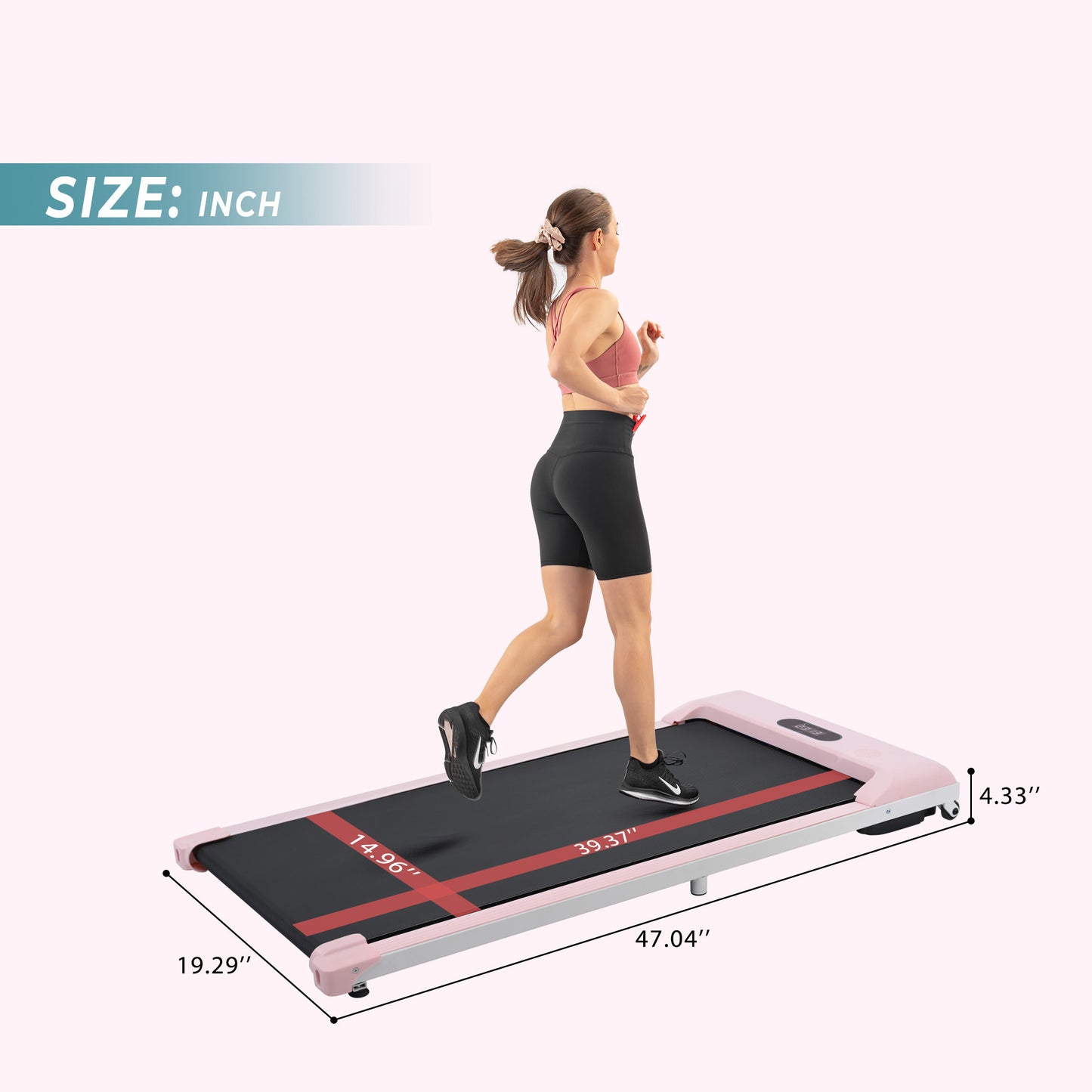 2 in 1 Under Desk Electric Treadmill 2.5HP, with Bluetooth APP and speaker, Remote Control, Display, Walking Jogging Running Machine Fitness Equipment for Home Gym Office