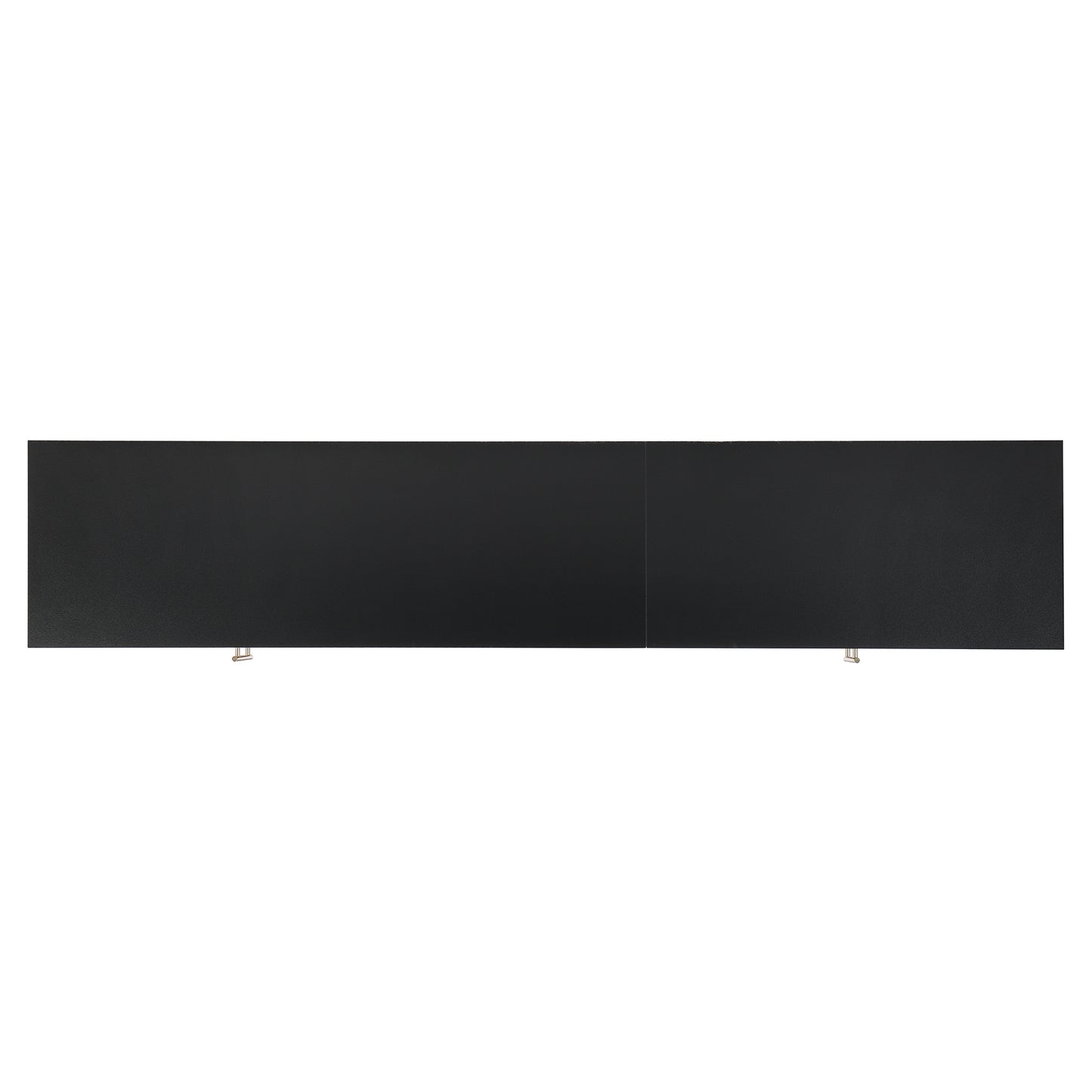 Elegant Black and Gold Two-Tone TV Stand with Adjustable Storage