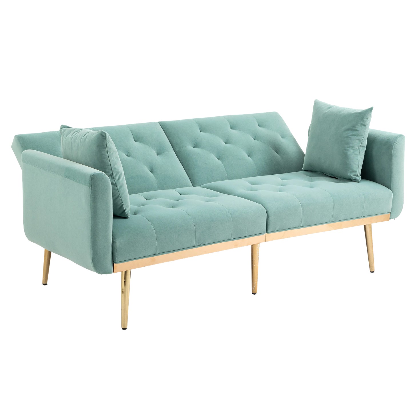 Velvet  Sofa , Accent sofa .loveseat sofa with metal  feet