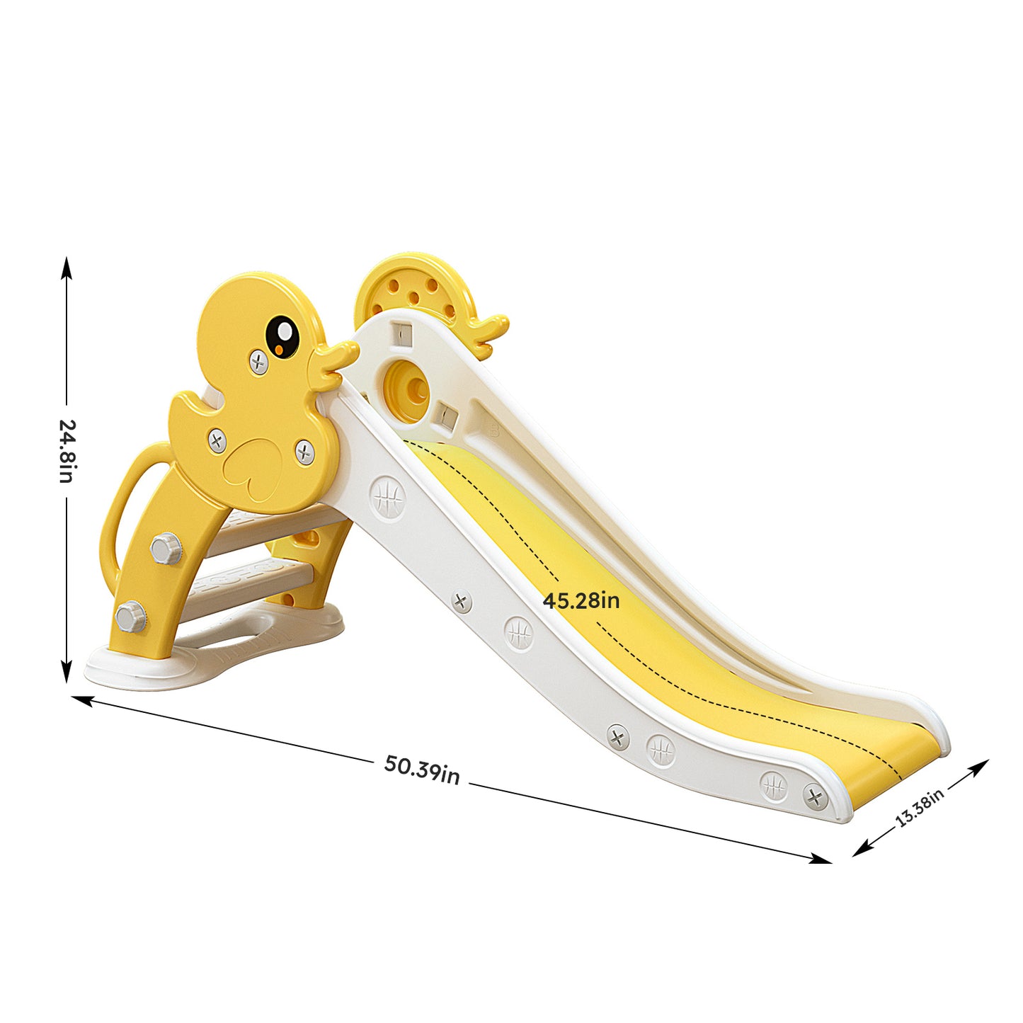 Toddler Slide with Pet Duck Design for Indoor and Outdoor Use