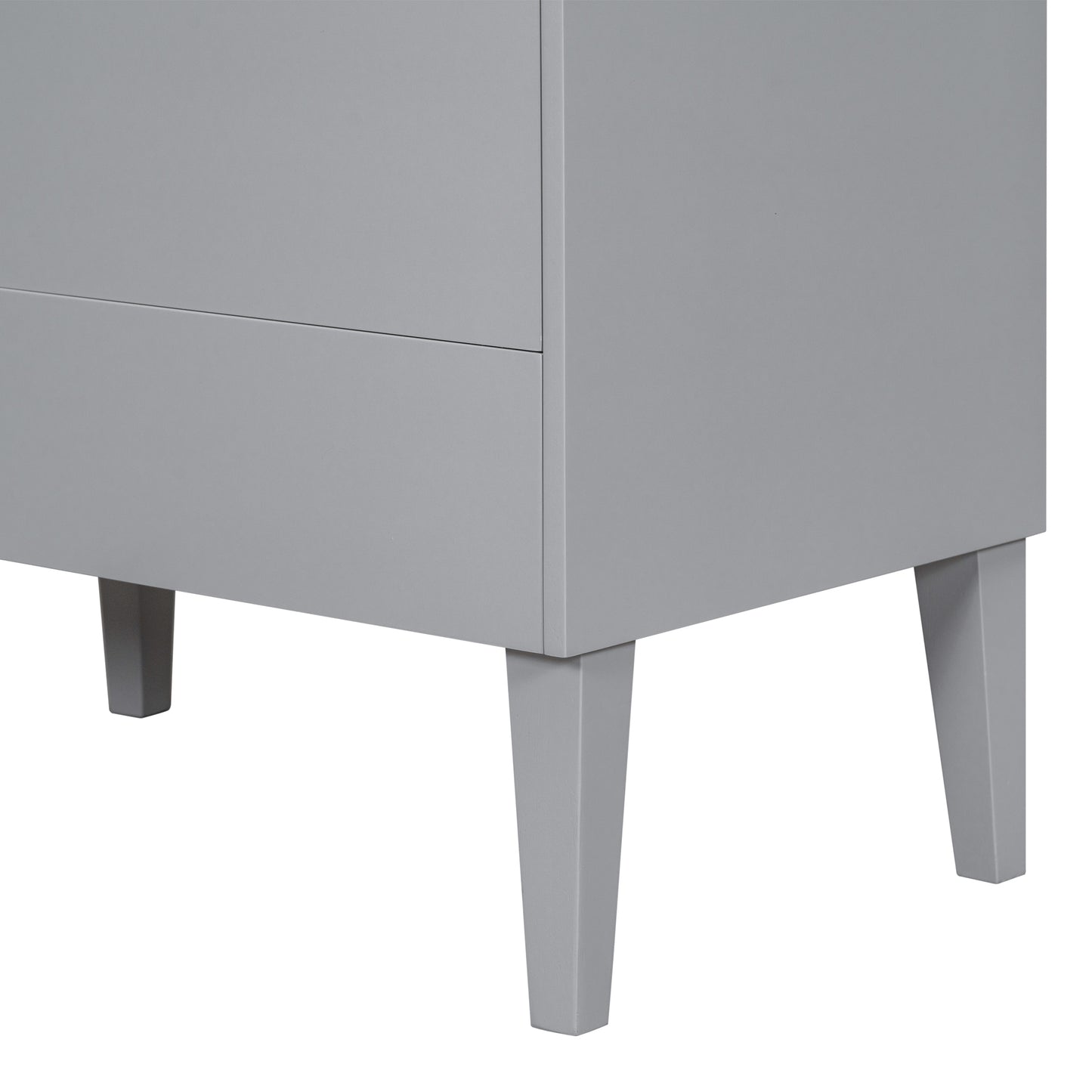 30" Bathroom Vanity with Sink Combo, Bathroom Cabinet with Door and Drawers, Solid Frame and MDF Board, Grey