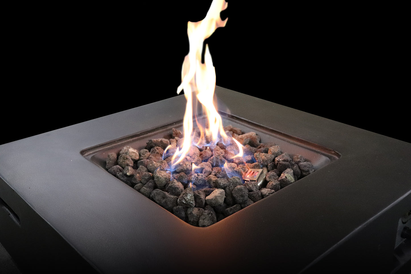 Modern Charcoal Fire Pit Table with Push-Button Ignition