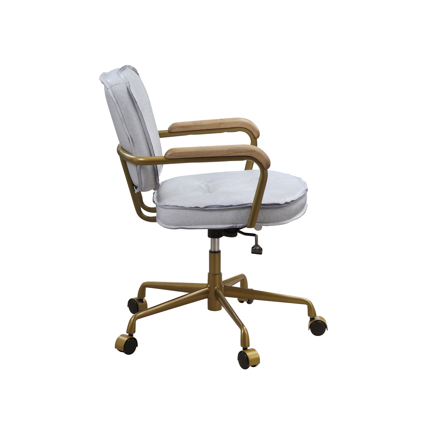 Siecross Office Chair in Vintage White Top Grain Leather 93172