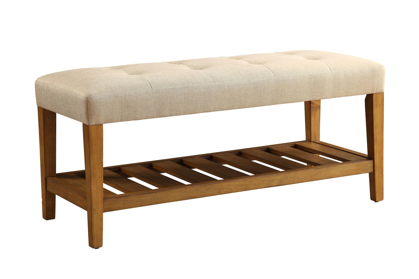 ACME Charla Bench in Beige & Oak 96682