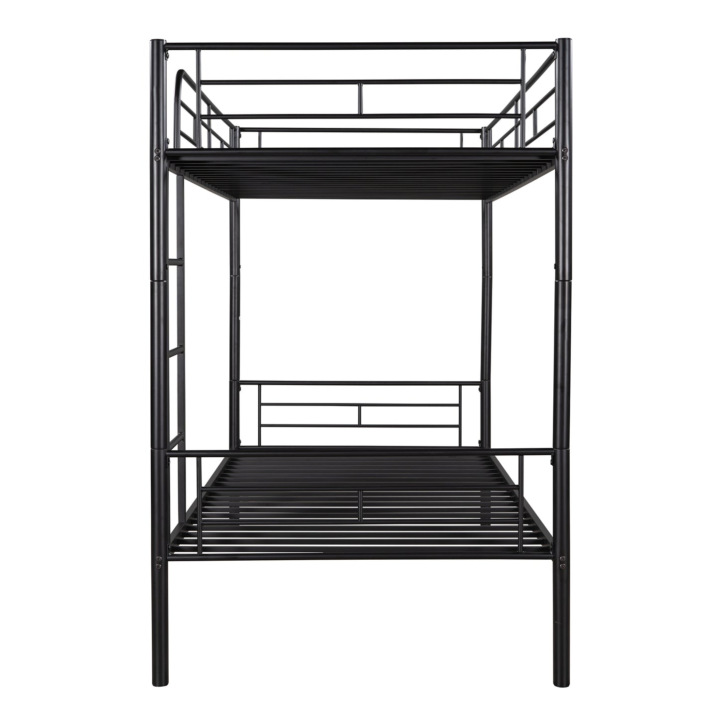 Contemporary Twin Metal Bunk Bed with Separable Twin Beds Option - Black