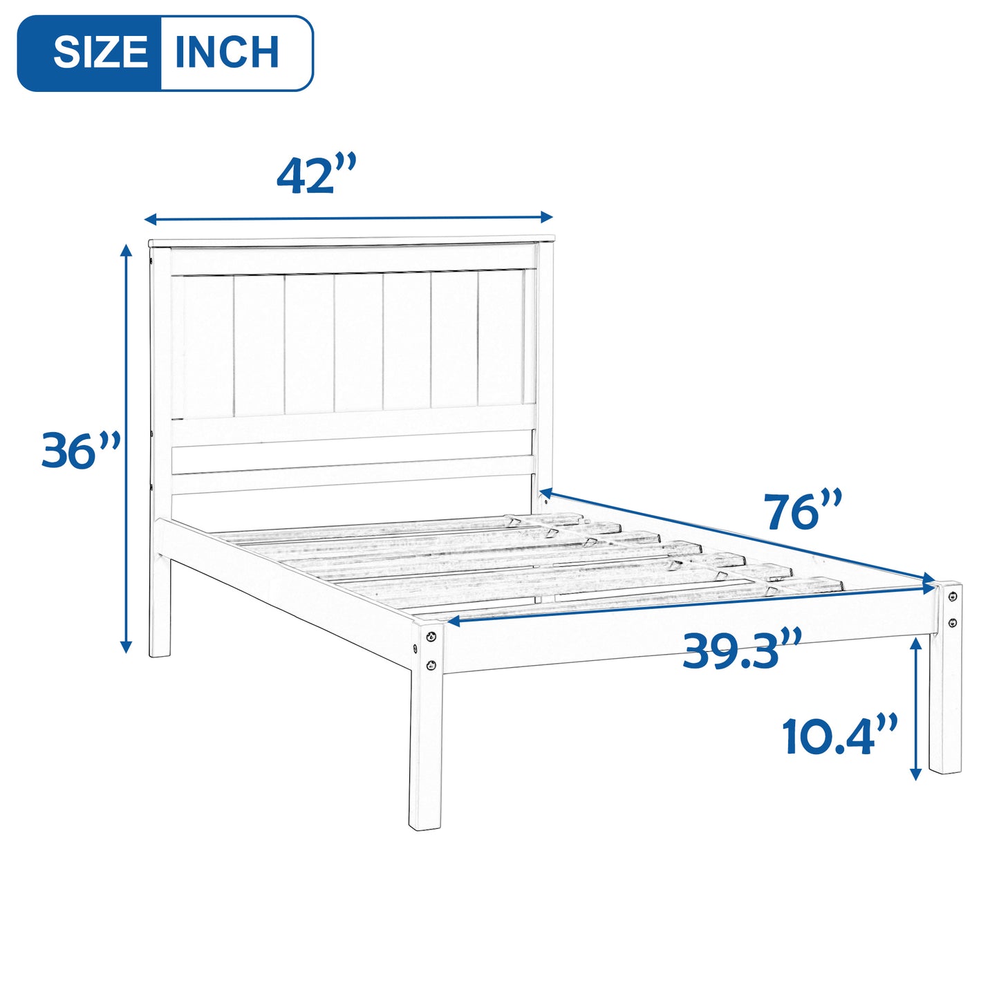 Platform Bed Frame with Headboard, Wood Slat Support, No Box Spring Needed, Twin, Espresso