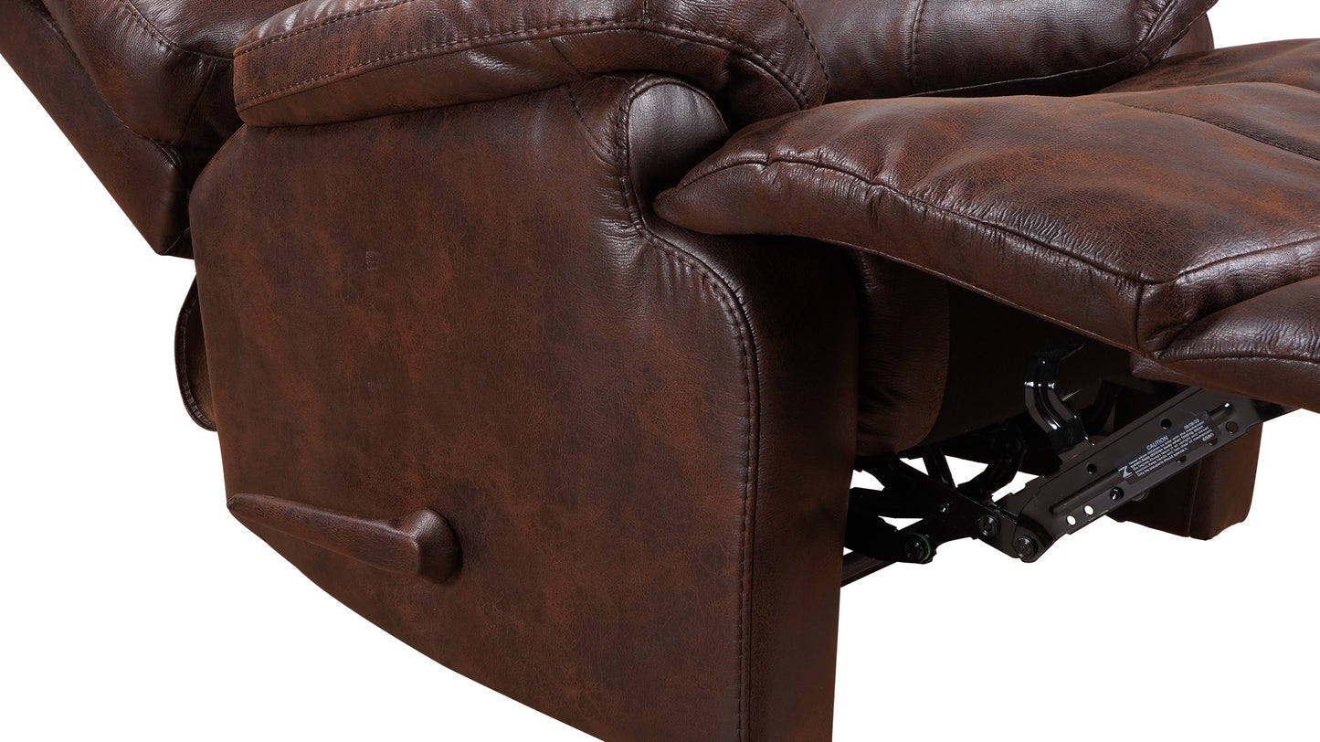 Prague Faux Leather Manual Recliner with Long Handle