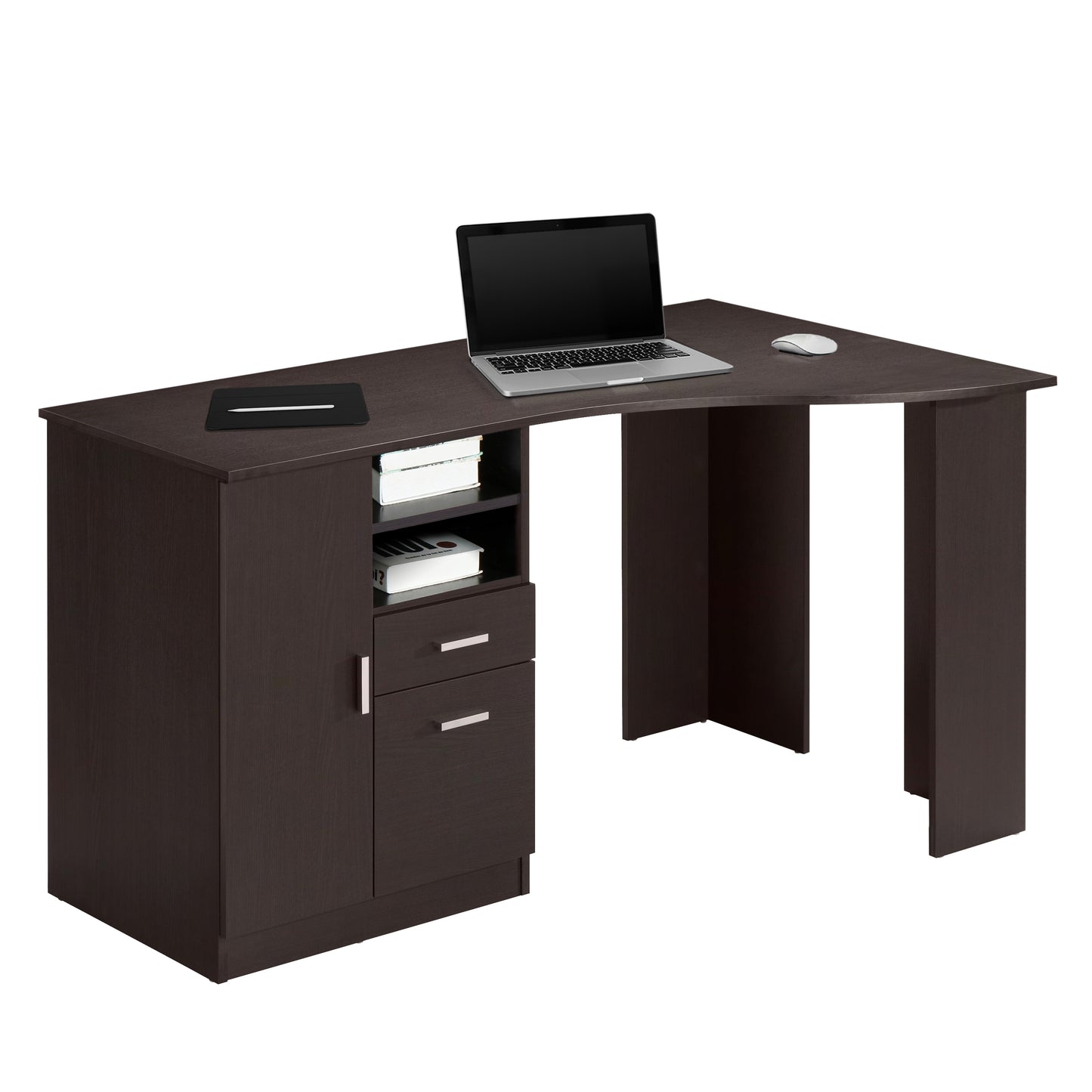 Timeless Espresso Office Desk with Abundant Storage Options