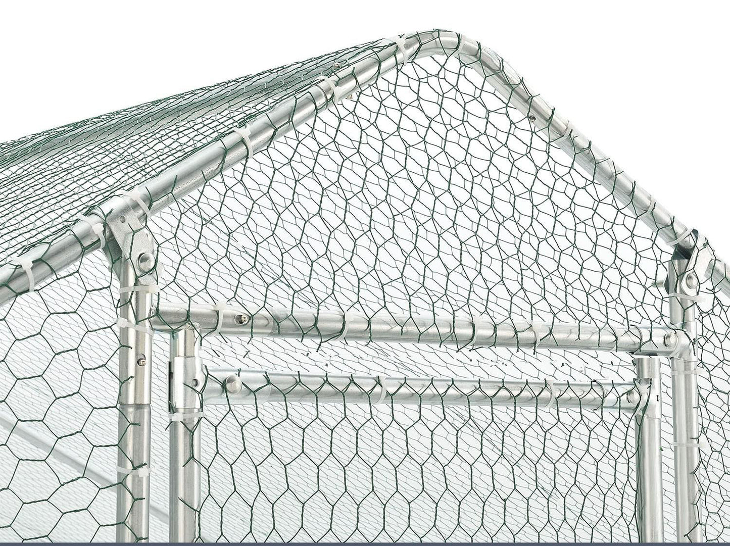 Large Metal Chicken Coop, Walk-in Chicken Run,Galvanized Wire Poultry Chicken Hen Pen Cage, Rabbits Duck Cages with Waterproof and Anti-Ultraviolet Cover for Outside(10' L x 20' W x 6.56' H)