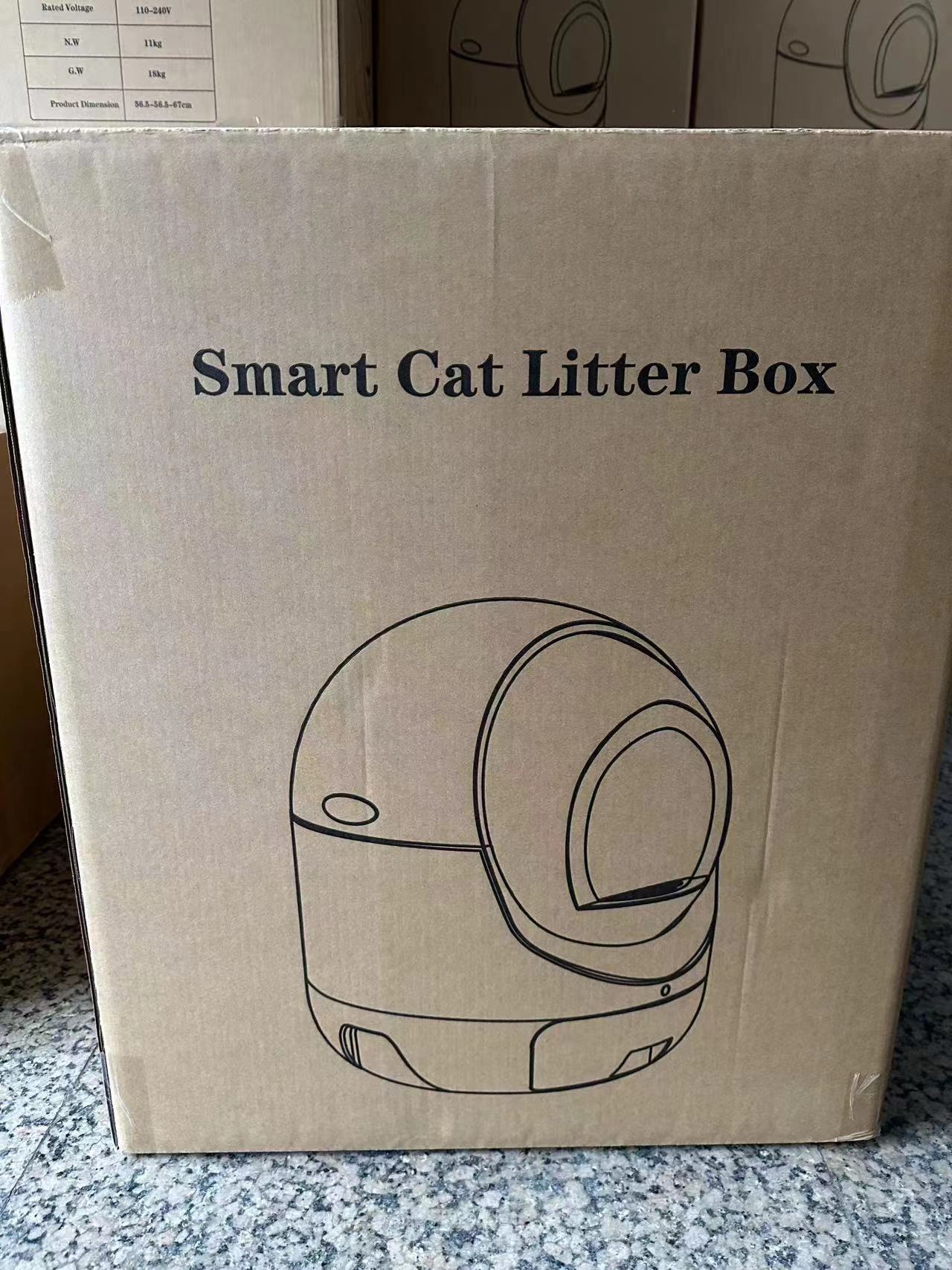 Smart Automatic Cat Litter Box,Automatic Scooping and Odor Removal, App Control, Support 5G&2.4G WiFi for Multiple Cats, Double Odor Removal