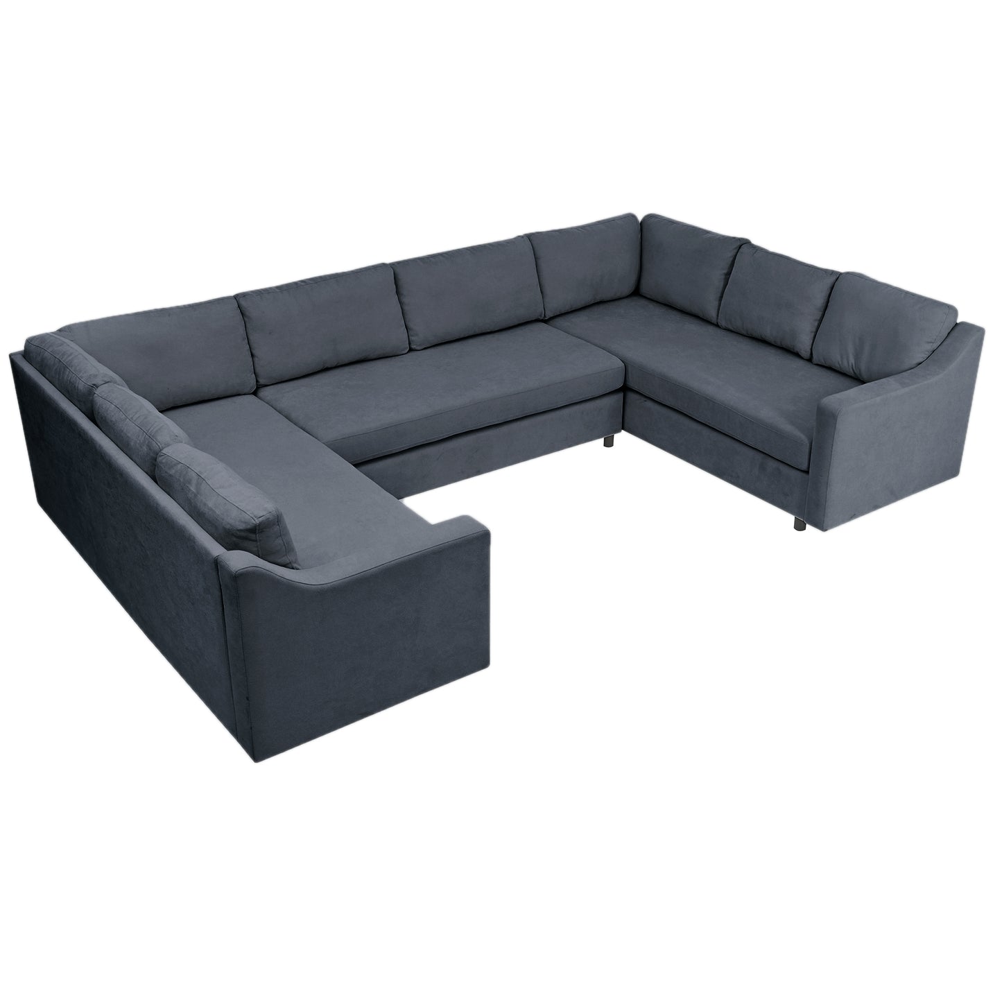 U_Style 3 Pieces Upholstered U-Shaped Large Sectional Sofa with Thick Seat and Back cushions