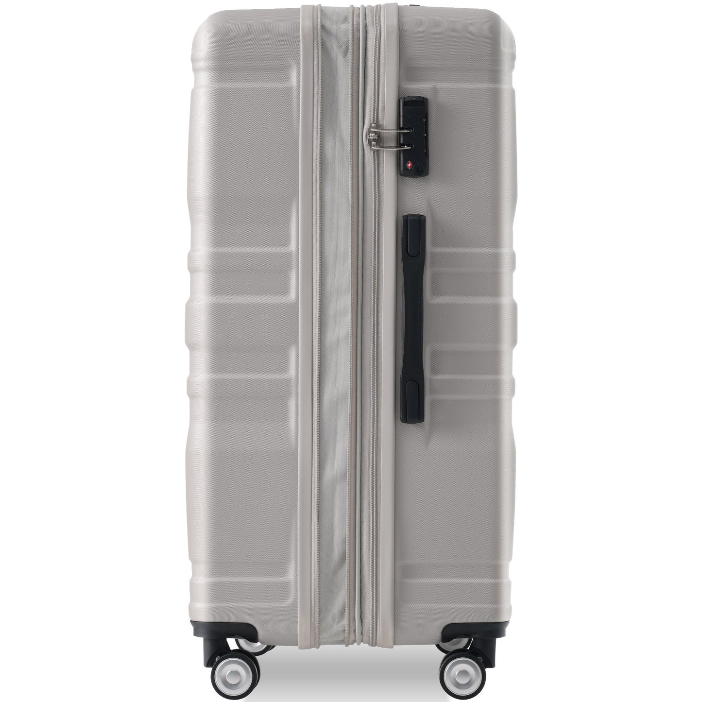 Luggage Sets New Model Expandable ABS Hardshell 3pcs Clearance Luggage Hardside Lightweight Durable Suitcase sets Spinner Wheels Suitcase with TSA Lock 20''24''28''( light grey)