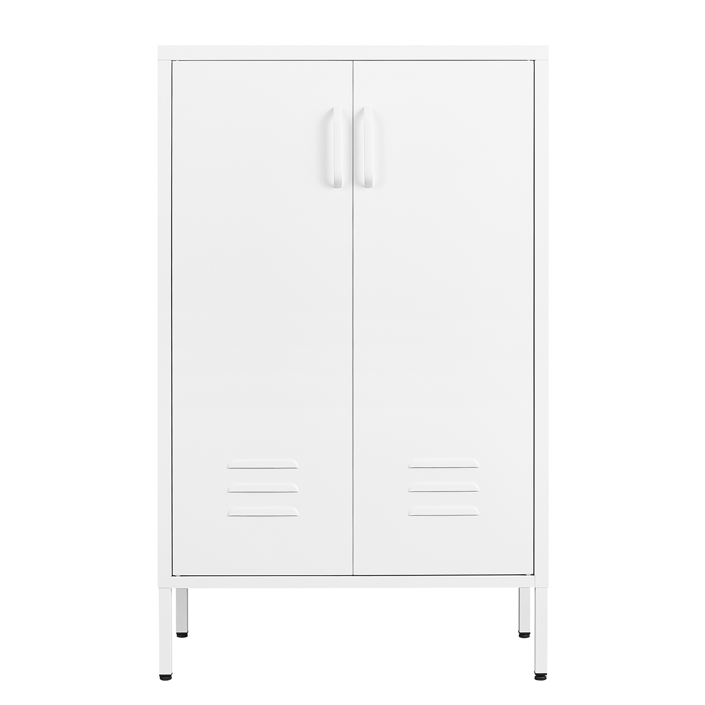 Versatile 2-Door Storage Cabinet with Movable Partitions