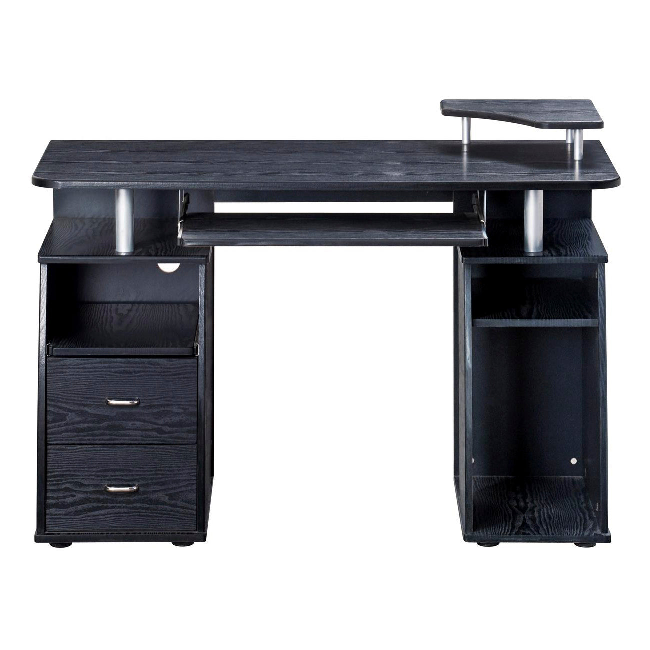 Dual Complete Computer Workstation Desk With Storage, Espresso