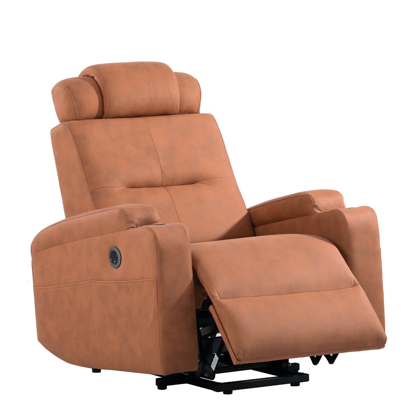 Comfortable Electric Power Lift Recliner Chair for Seniors with USB Charge Port (Orange)