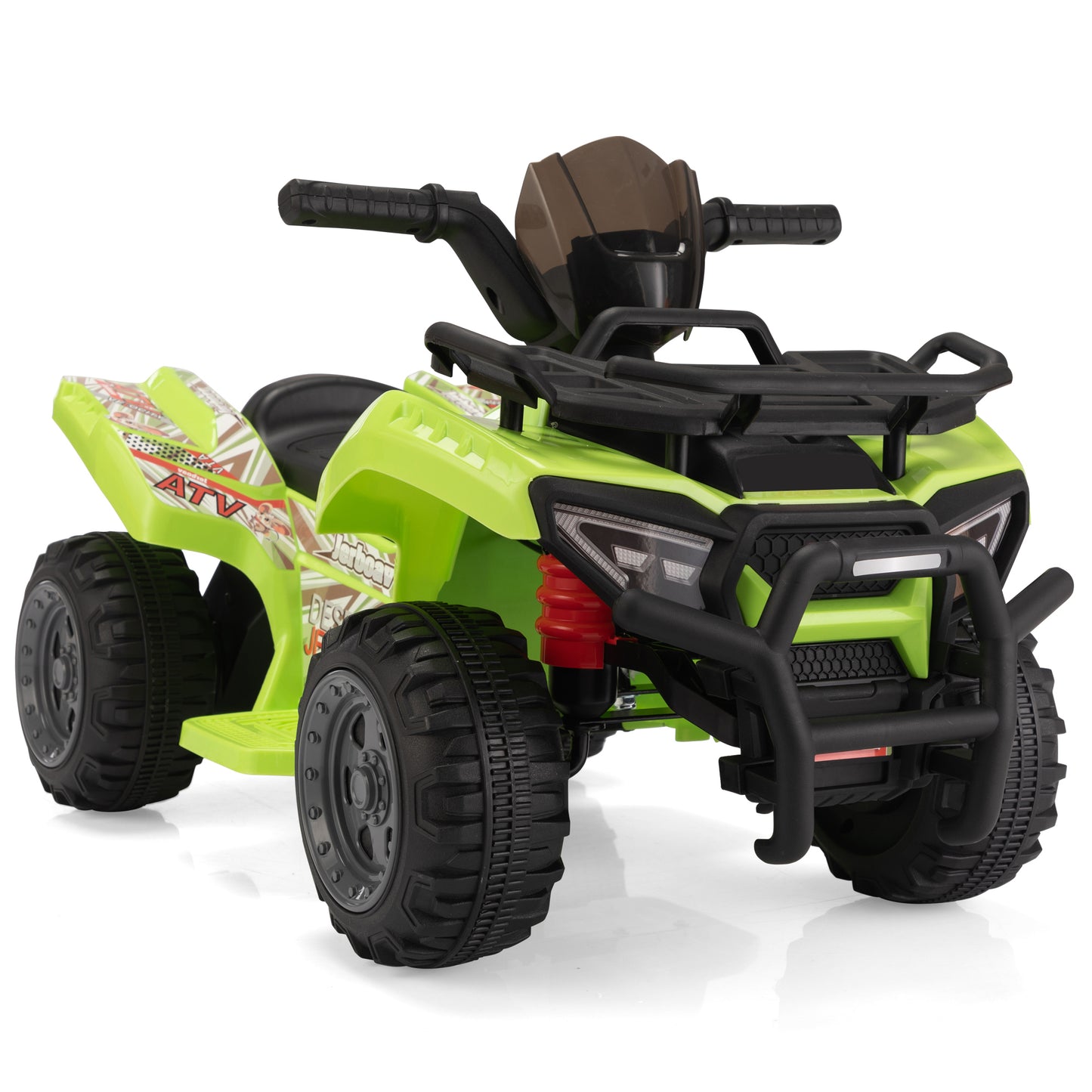 6V Kids Ride-On ATV Car, Powered 4-Wheeler Quad w/ Music Horn USB MP3, 1.9 MPH Max Speed, Electric Vehicle Toy for Children 18-48 Months, Green