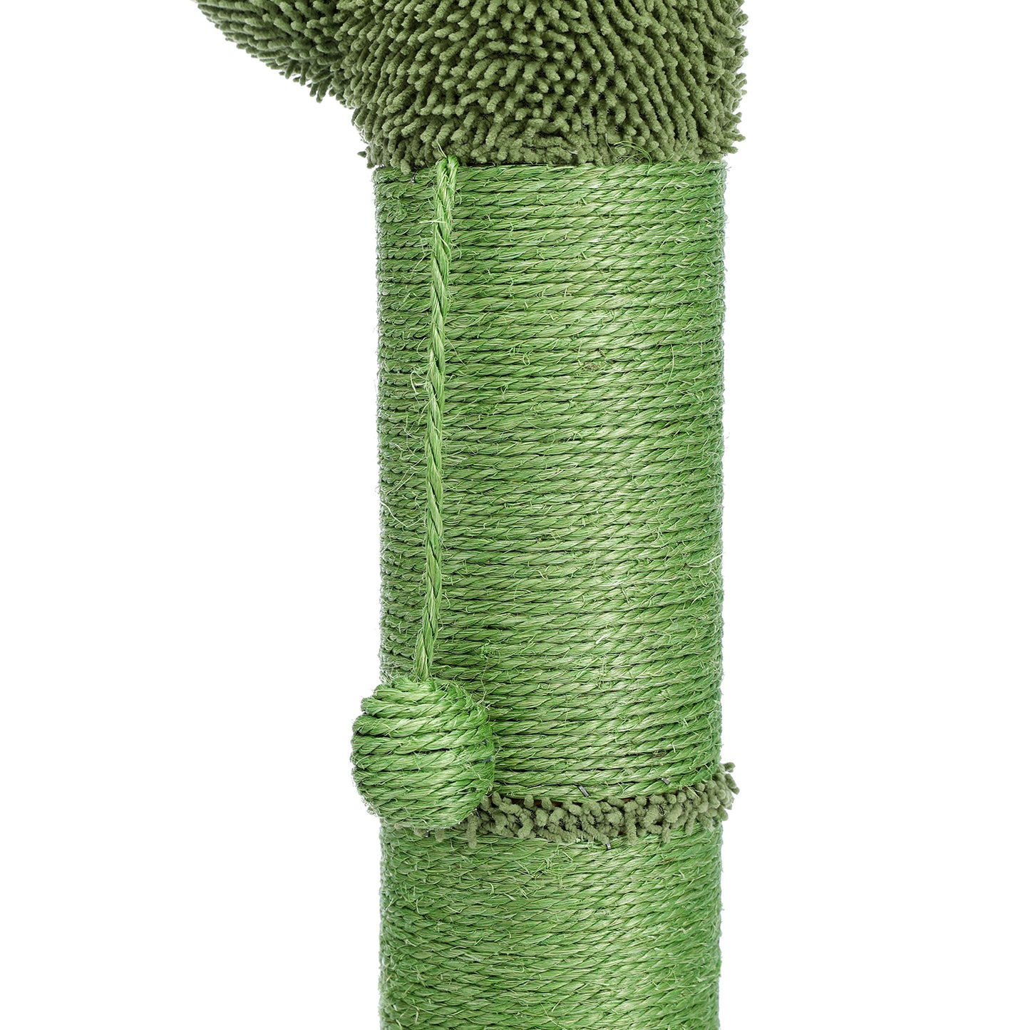 Large Cactus Cat Scratching Post with Natural Sisal Ropes, Cat Scratcher for Cats and Kittens Green