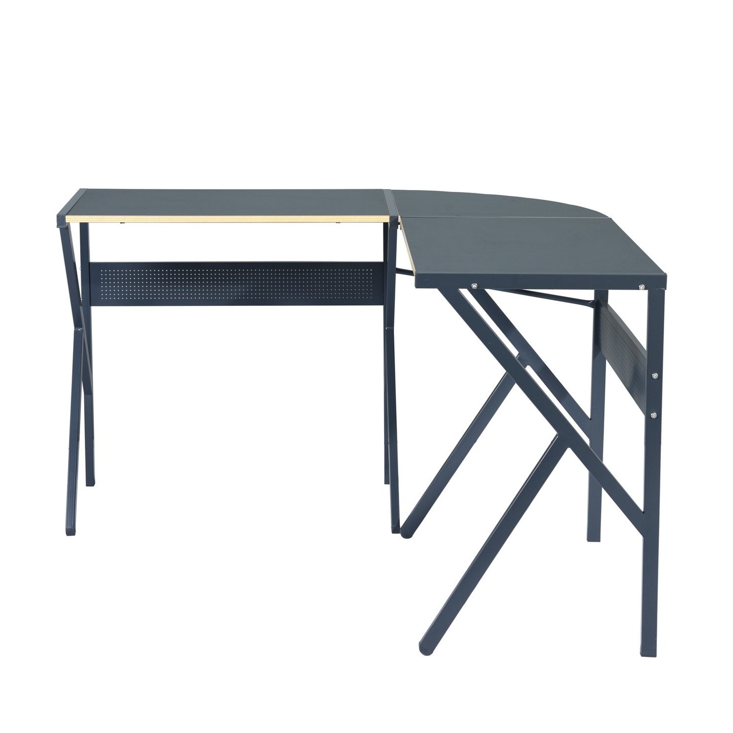 Efficient Dark Gray L-Shaped Corner Computer Desk for Space-Saving