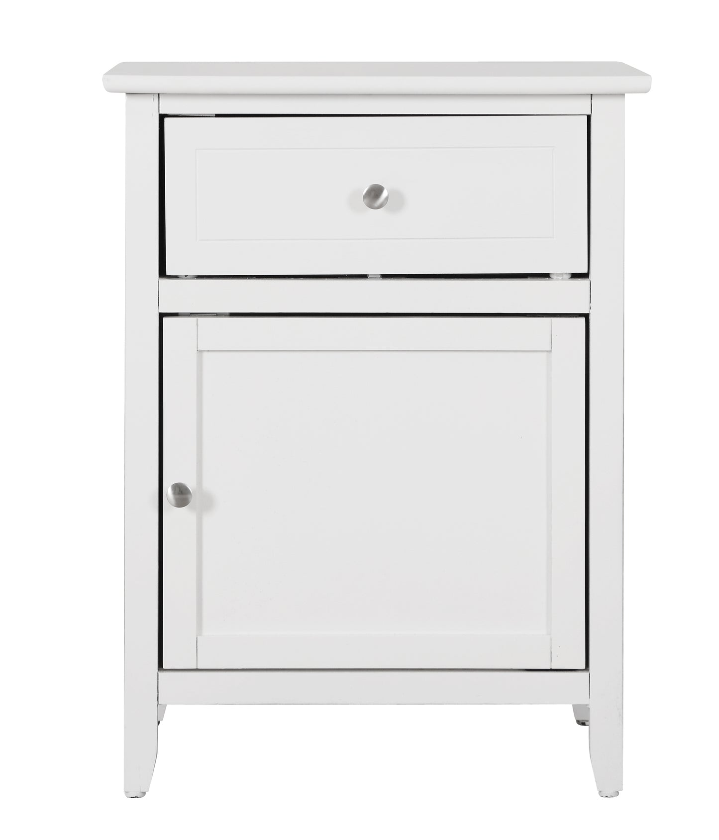 Izzy G1417-N-90 1 Drawer /1 Door Nightstand , White