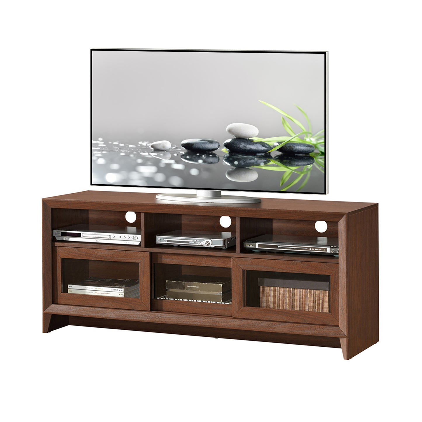 Hickory Modern TV Stand with Storage for 60 TVs