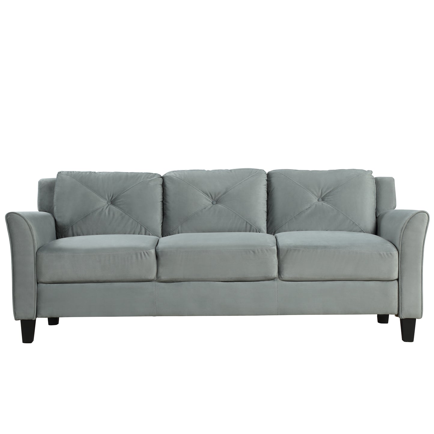 U_STYLE Button Tufted 3 Piece Chair Loveseat Sofa Set