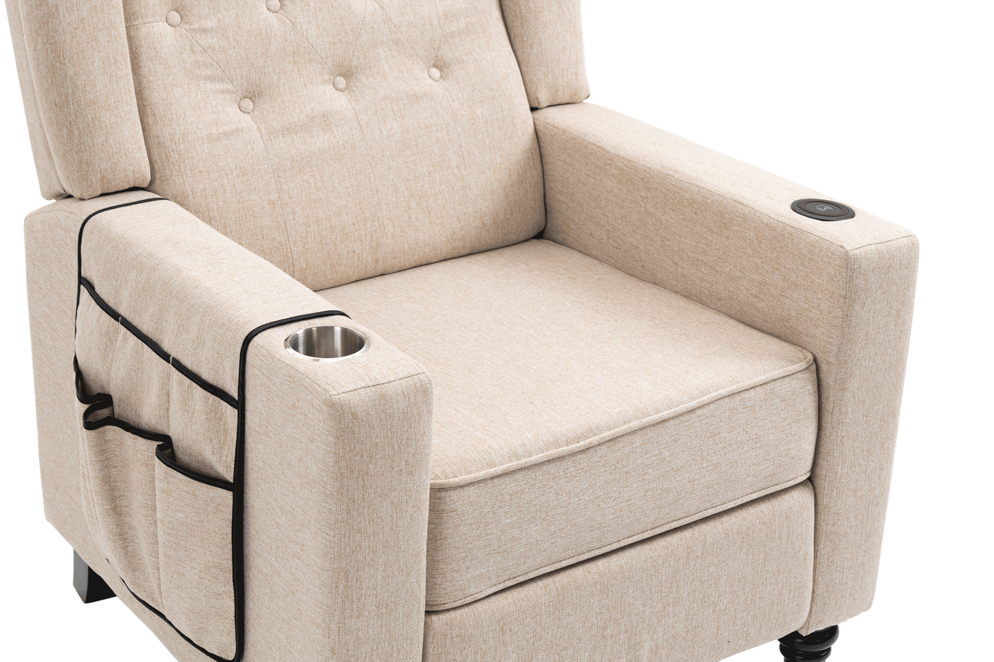 Modern Khaki Yellow Massage Recliner Chair with Heating Function