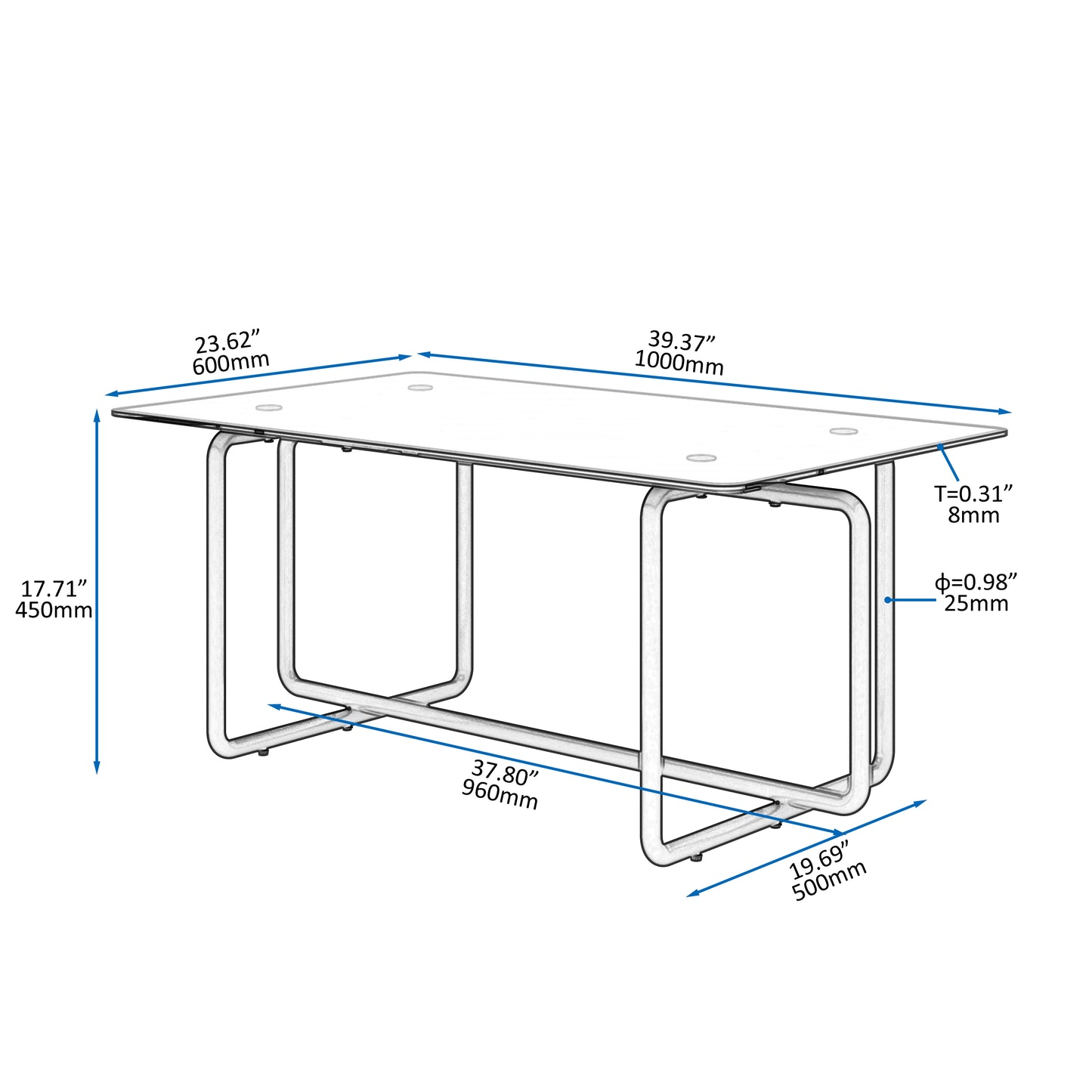 Black Modern Glass Coffee Table for Stylish Living Rooms