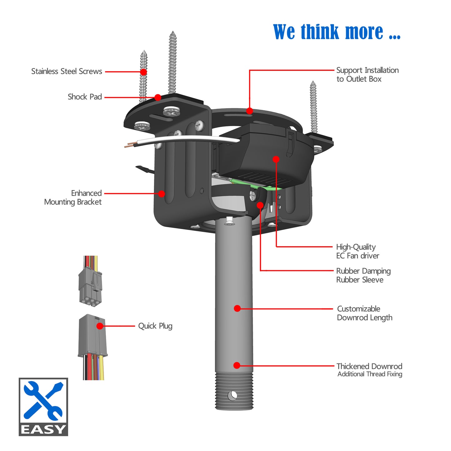 28 Inch Integrated LED Ceiling Fan