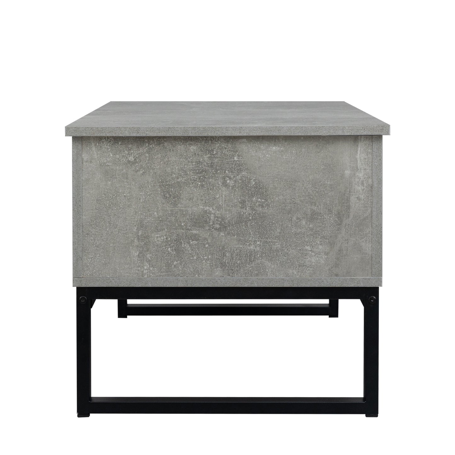 Elevated Gray Coffee Table with Hidden Storage and Adjustable Lift Top