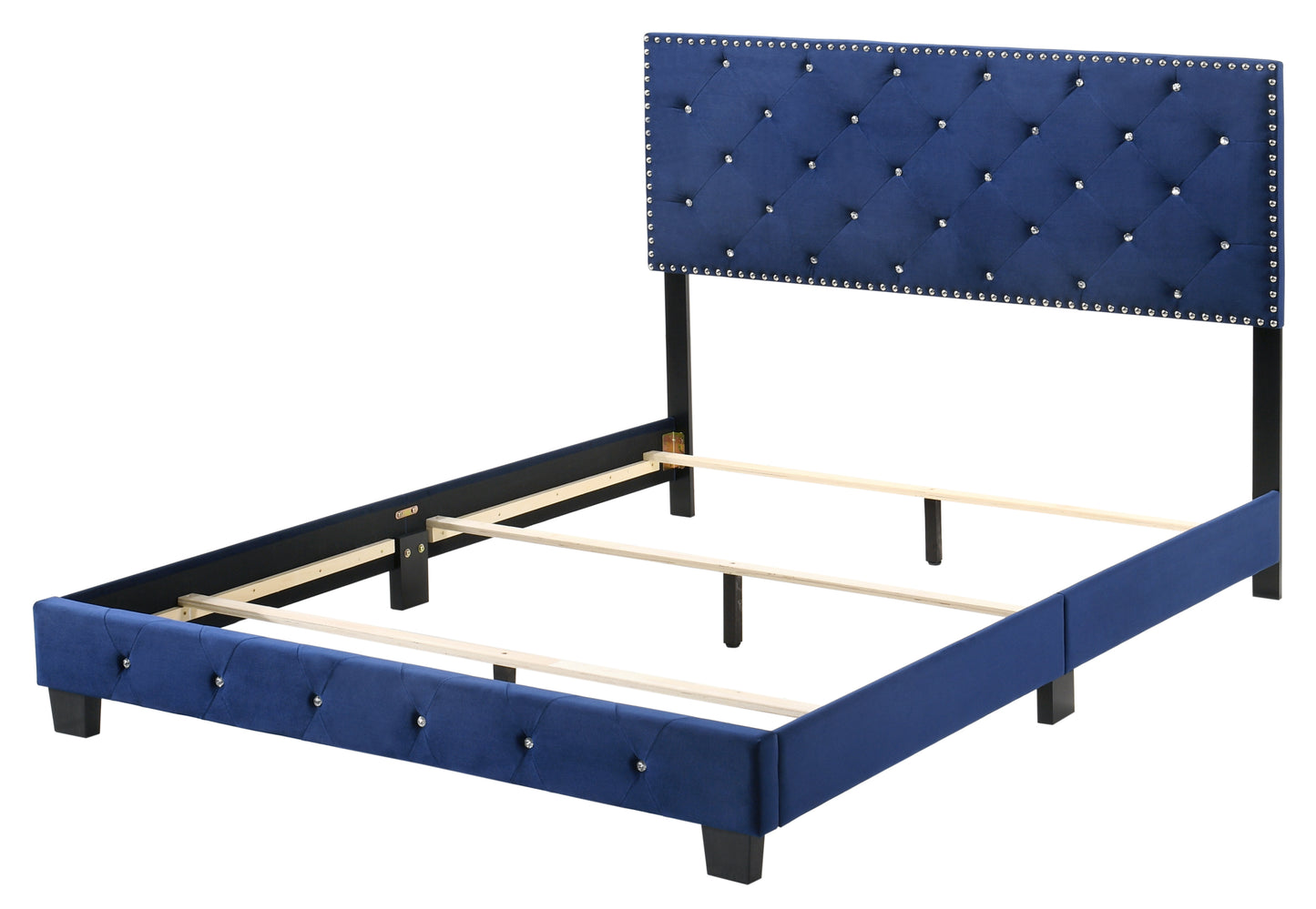 Suffolk G1405-QB-UP Queen Bed , NAVY BLUE