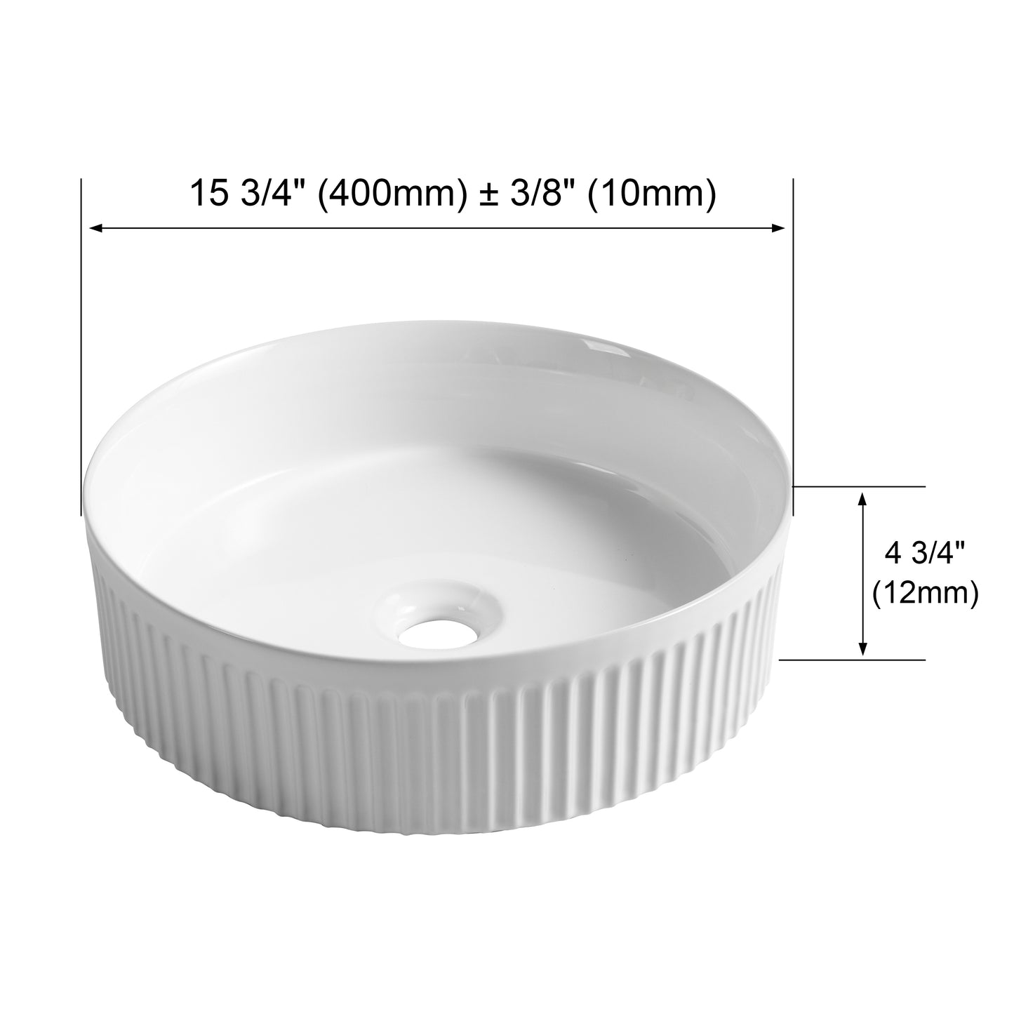 Ceramic Circular Vessel Bathroom Sink Art Sink(BAA0014012OO)