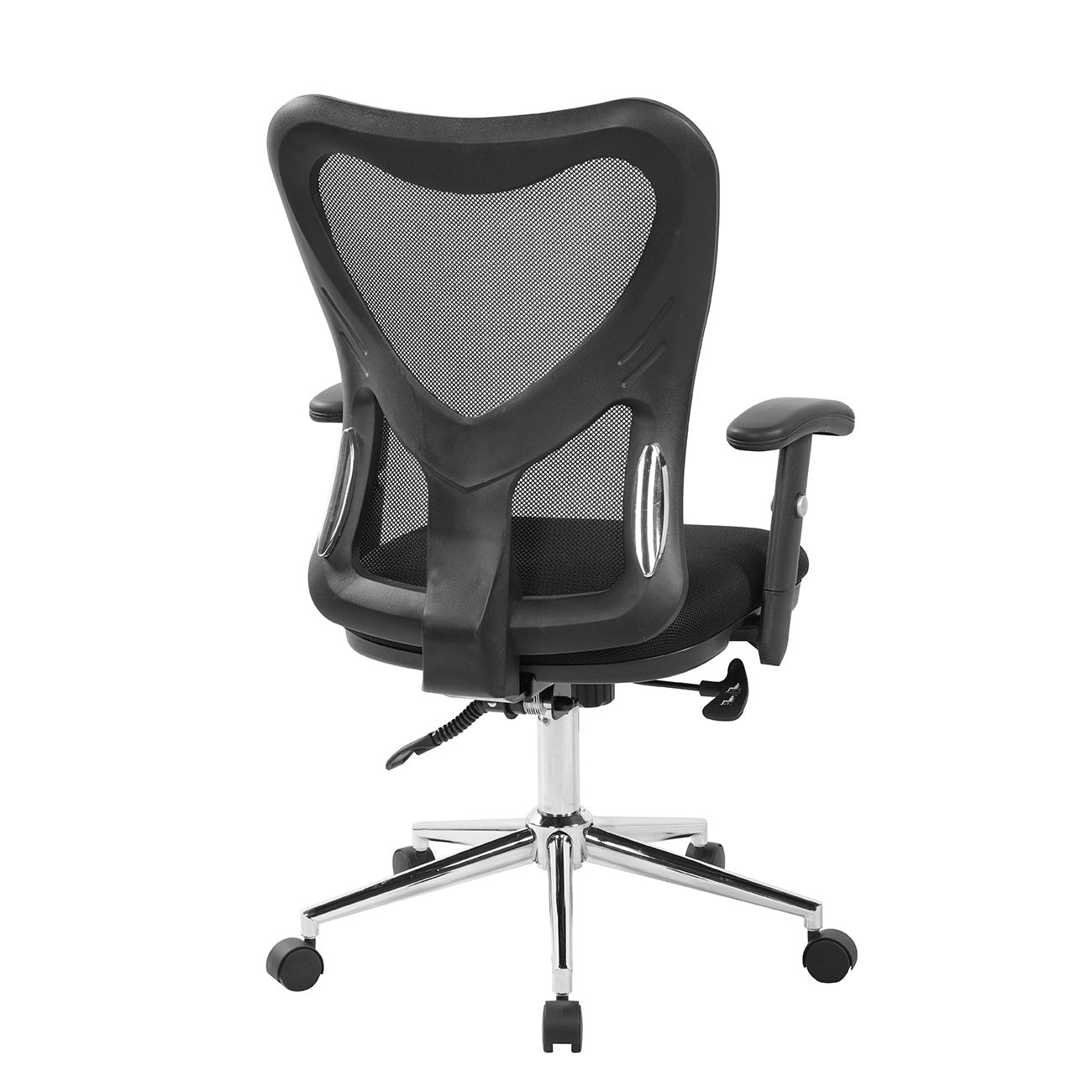 High Back Mesh Office Chair With Chrome Base, Black