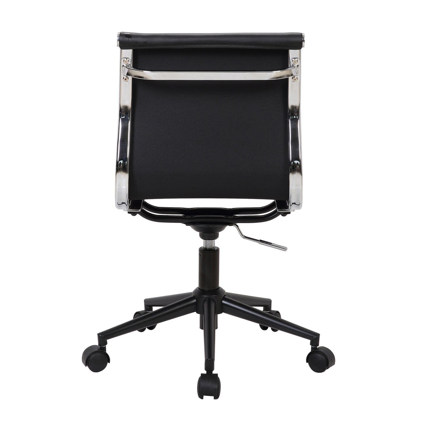 Masters Industrial Task Chair in Black Base and Black Faux Leather by LumiSource