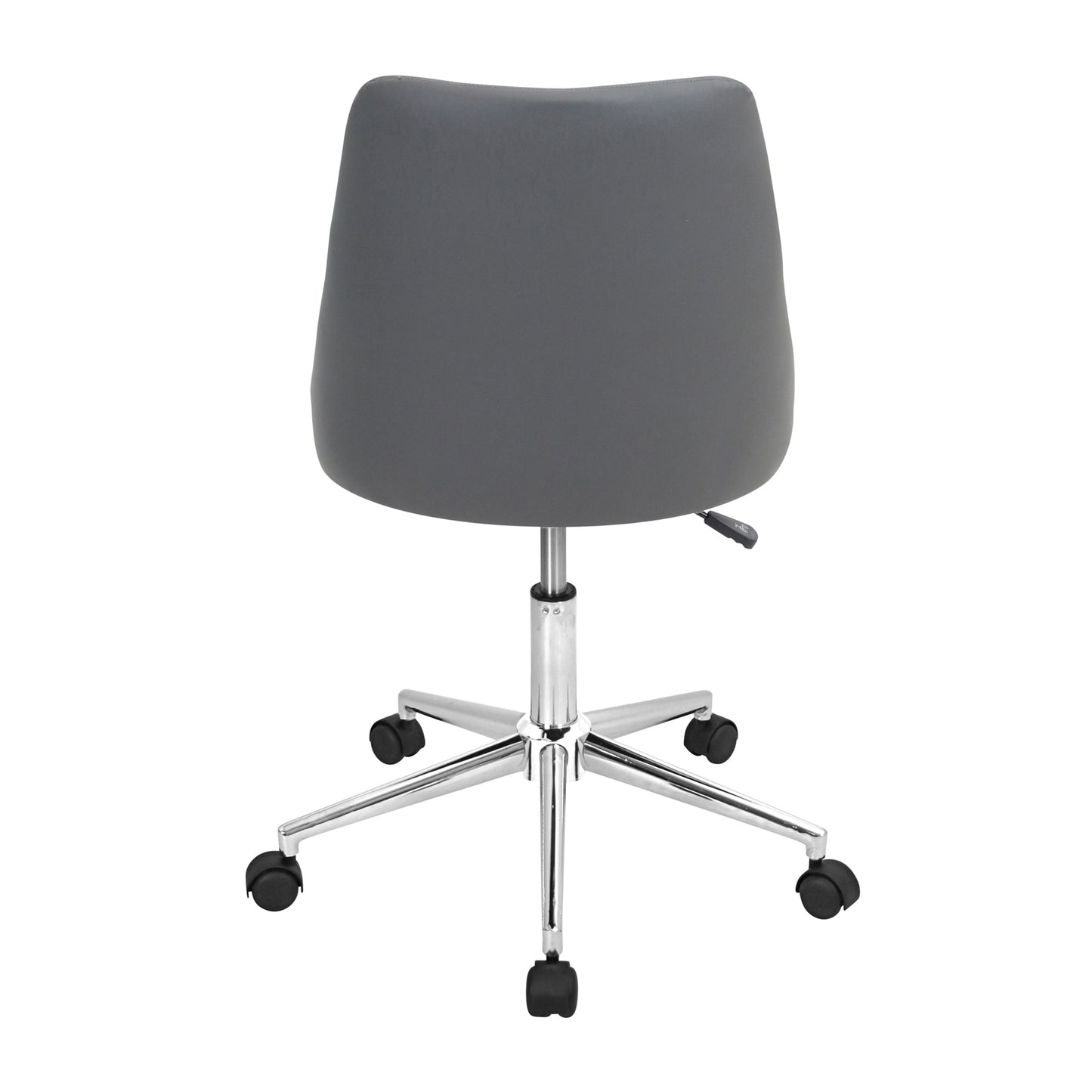 Marche Contemporary Adjustable Office Chair with Swivel in Grey Faux Leather by LumiSource