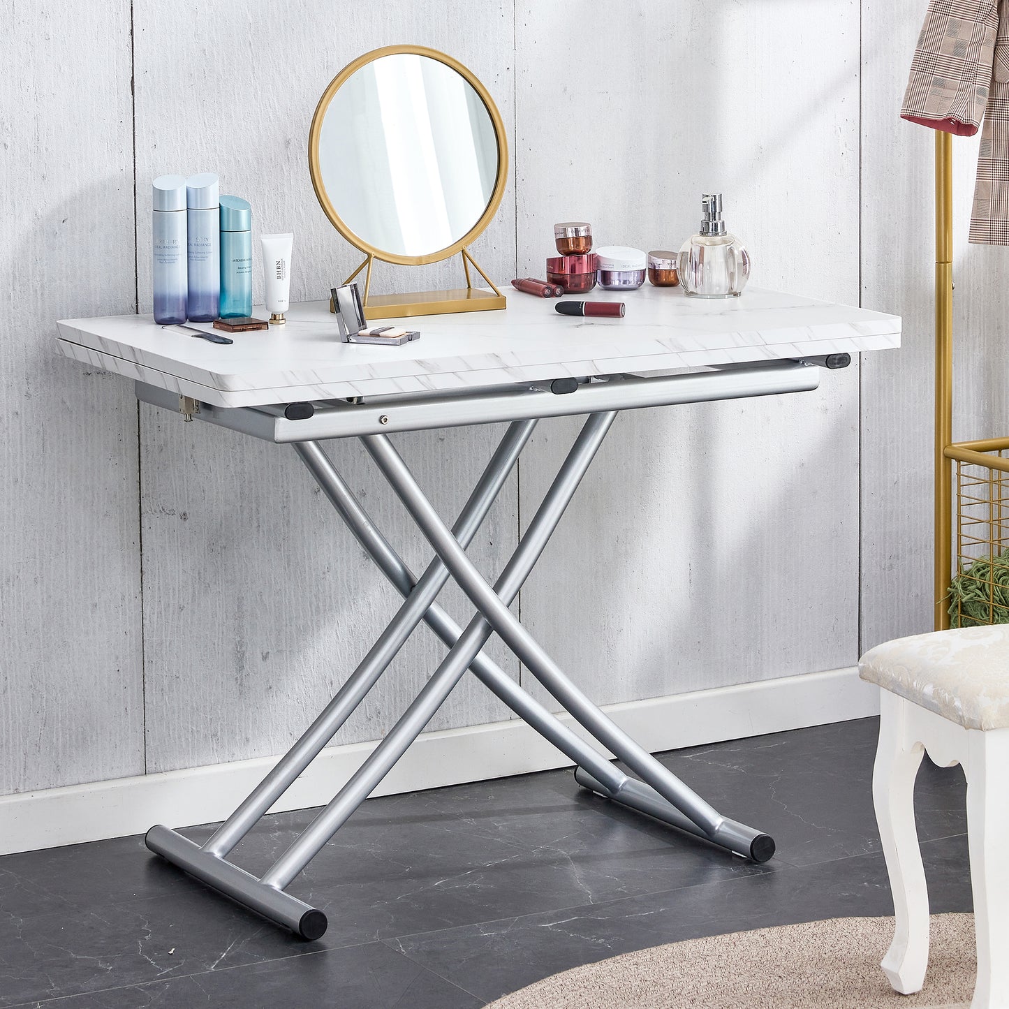 Versatile Minimalist Lift Table with Adjustable Height and Foldable Design