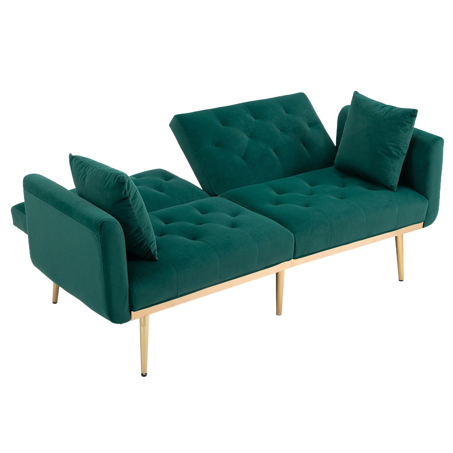 Velvet  Sofa , Accent sofa .loveseat sofa with metal  feet