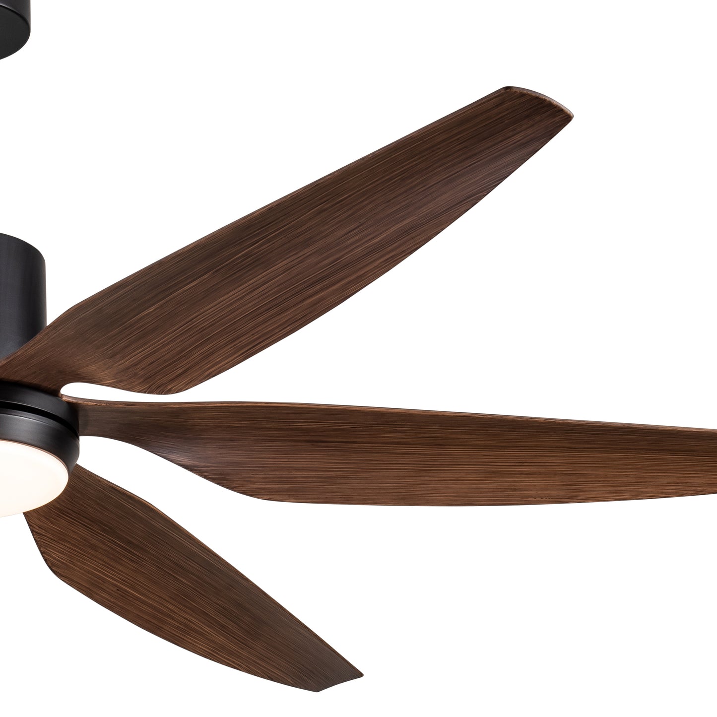 66 Inch Distressed Wood Vintage Ceiling Fan with Integrated LED Lighting and Remote Control