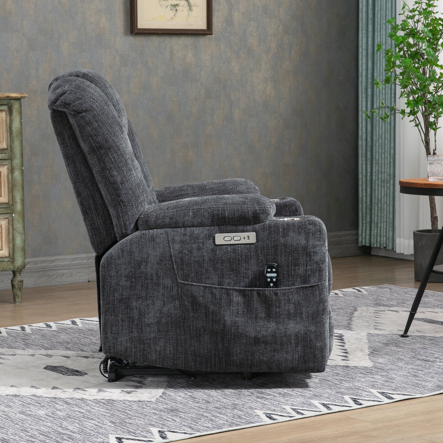 Comfortable Power Lift Recliner Chair with Massage, Heat, and USB Ports