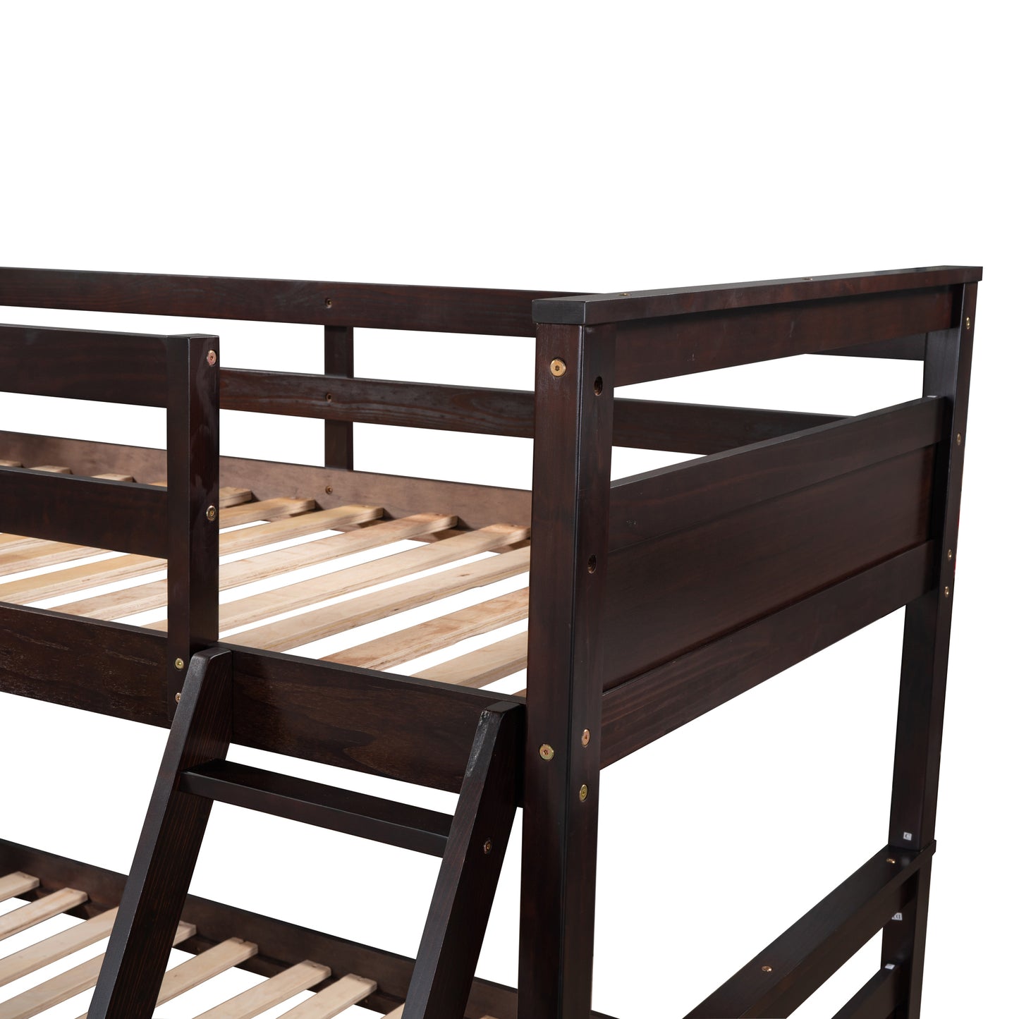 Espresso Twin over Full Bunk Bed with Storage and Drawers - Space-Saving Sleep Solution