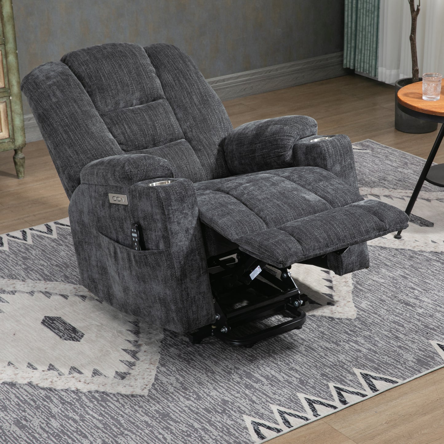 Comfortable Power Lift Recliner Chair with Massage, Heat, and USB Ports