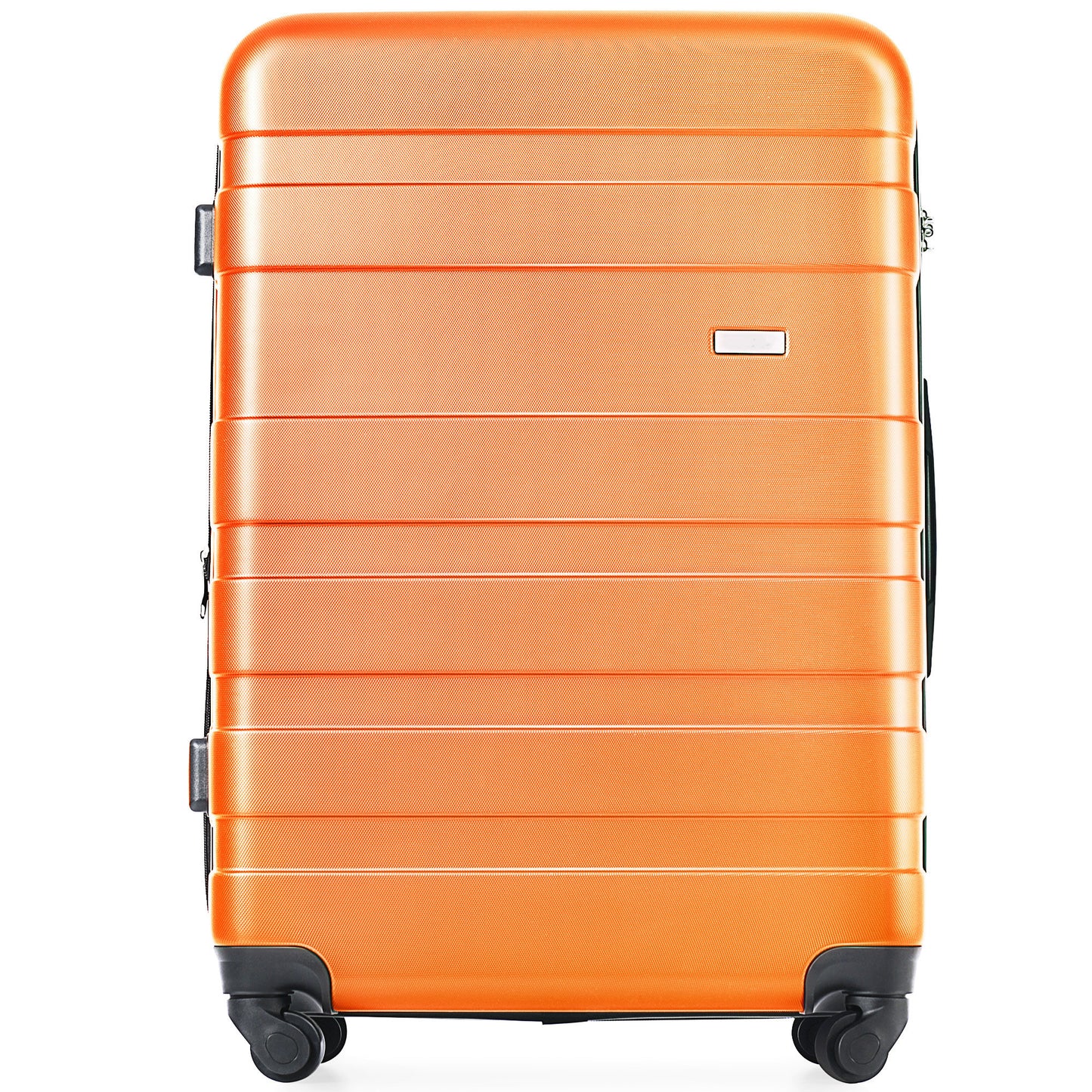 Luggage Sets New Model Expandable ABS Hardshell 3pcs Clearance Luggage Hardside Lightweight Durable Suitcase sets Spinner Wheels Suitcase with TSA Lock 20''24''28''(orange)