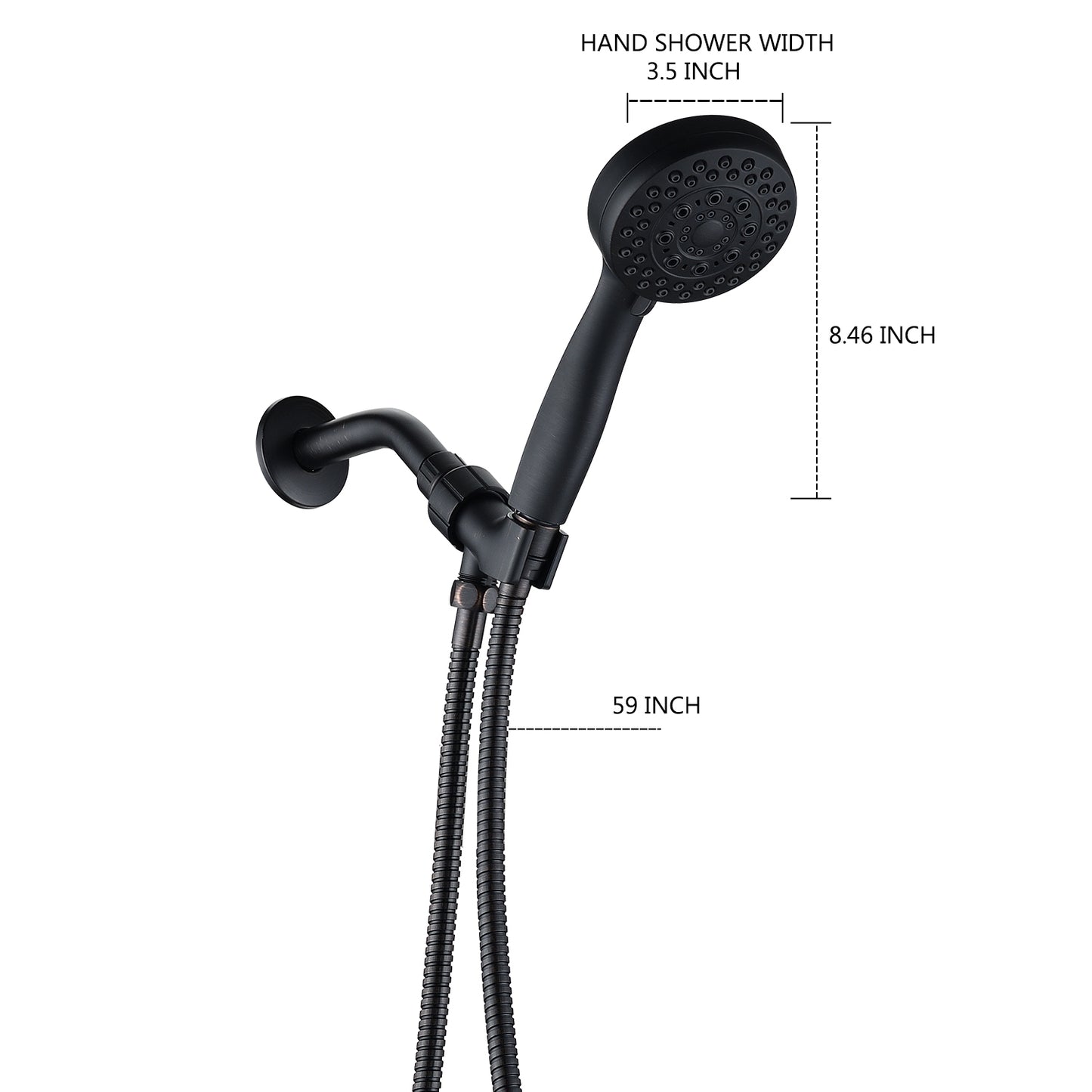 Luxurious Oil Rubbed Bronze Handheld Shower Head with High Pressure Performance