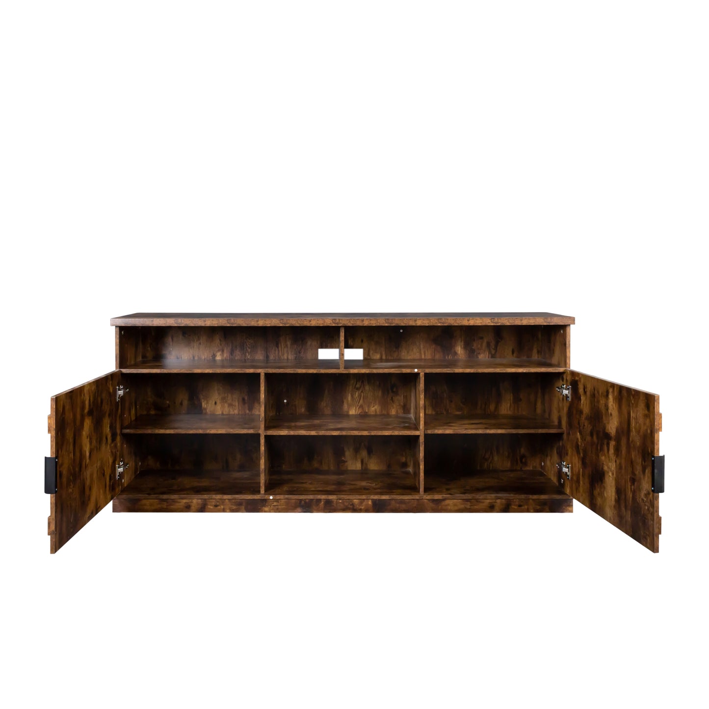 Elegant Wood TV Stand with Spacious Storage and Contemporary Design