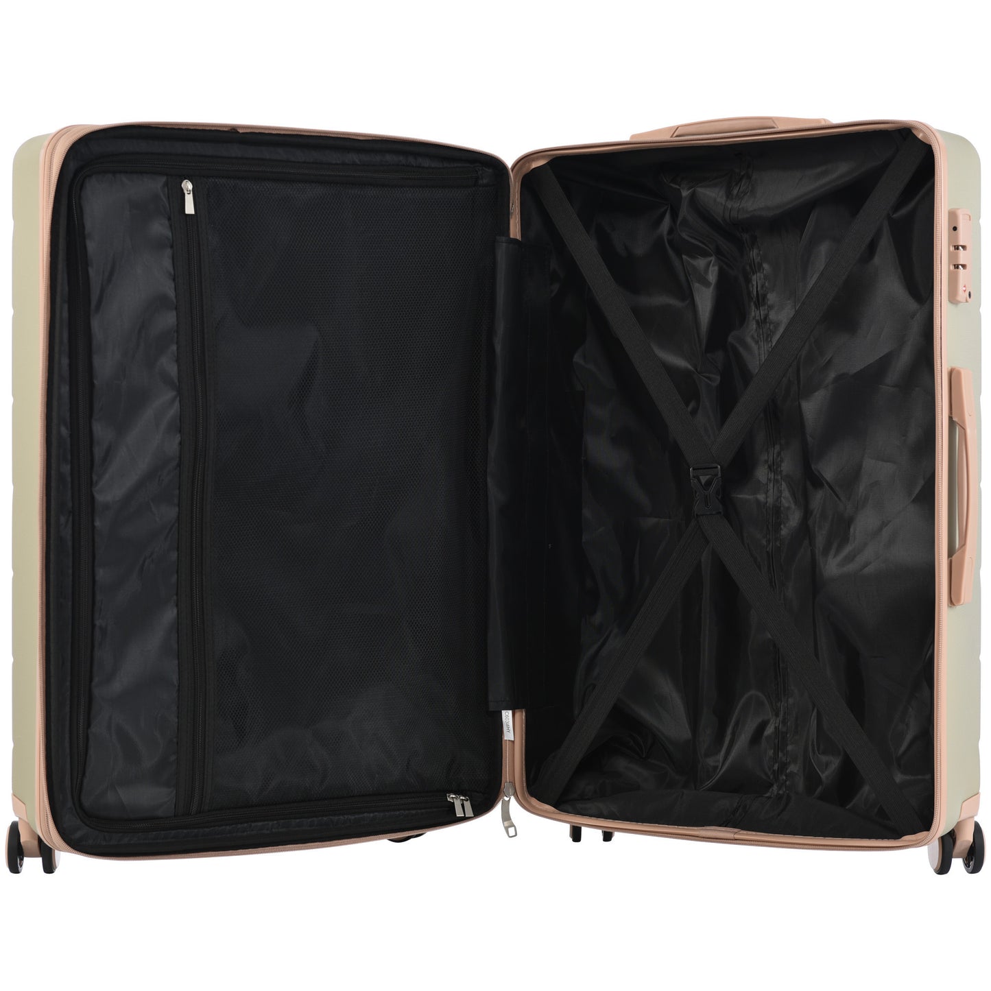 Luggage Sets 3 Piece Suitcase Set 20/24/28,Carry on Luggage Airline Approved,Hard Case with Spinner Wheels,Golden Green