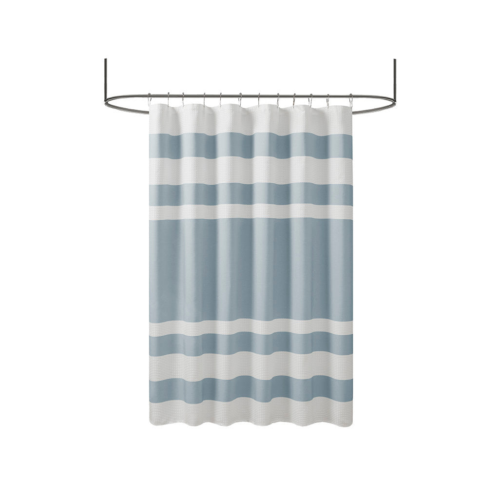 Madison Park Spa Waffle Shower Curtain with Water Repellent Treatment