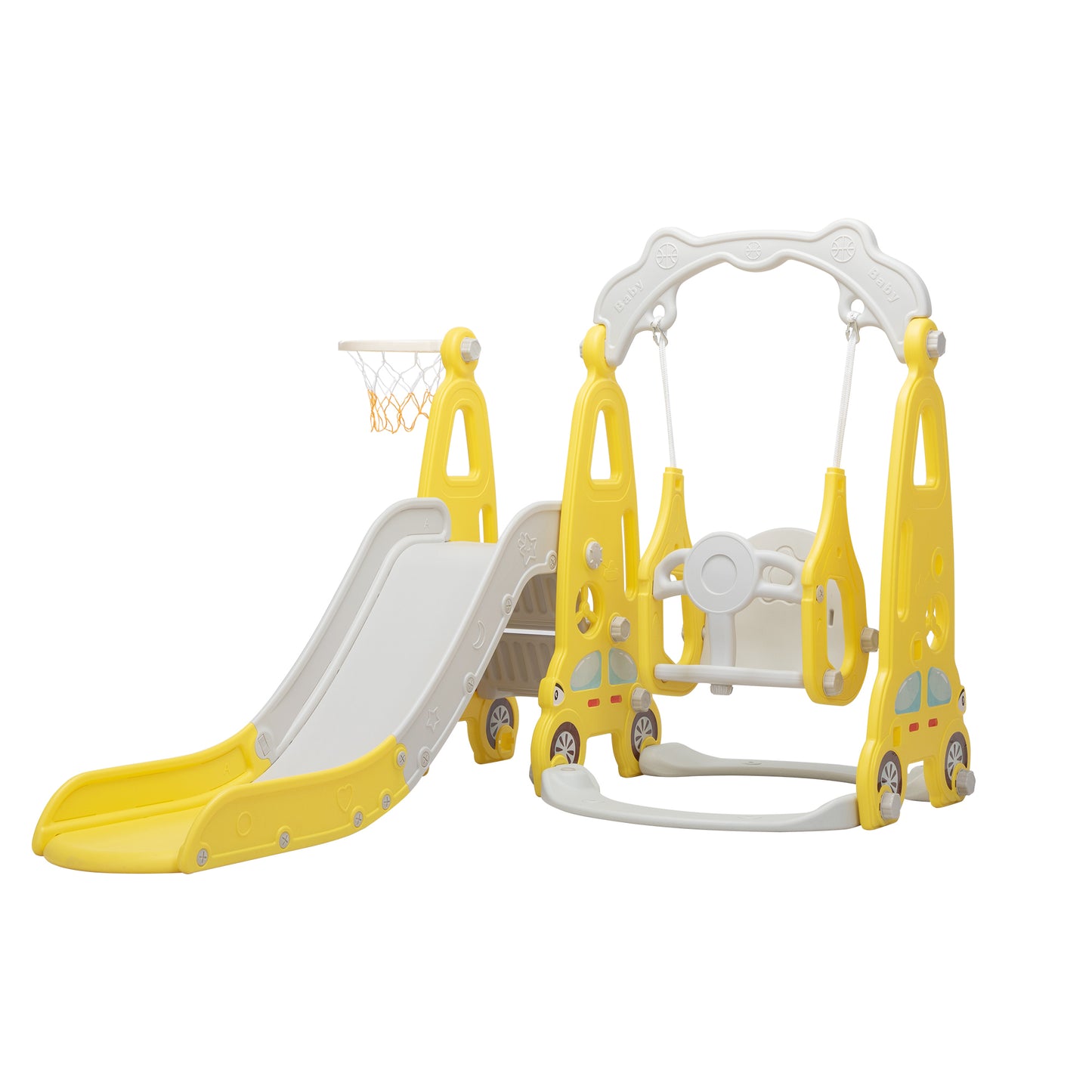 Yellow and Grey 3-in-1 Slide Car