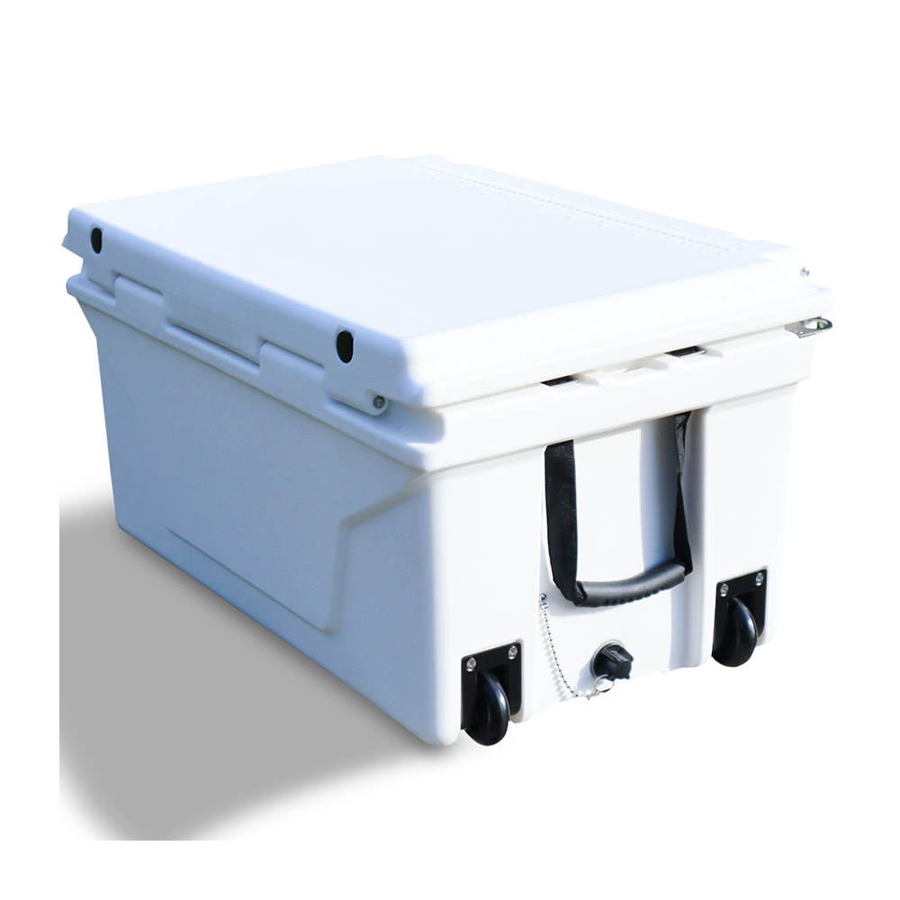 Portable White Outdoor Camping Picnic Fishing Cooler Box 65QT