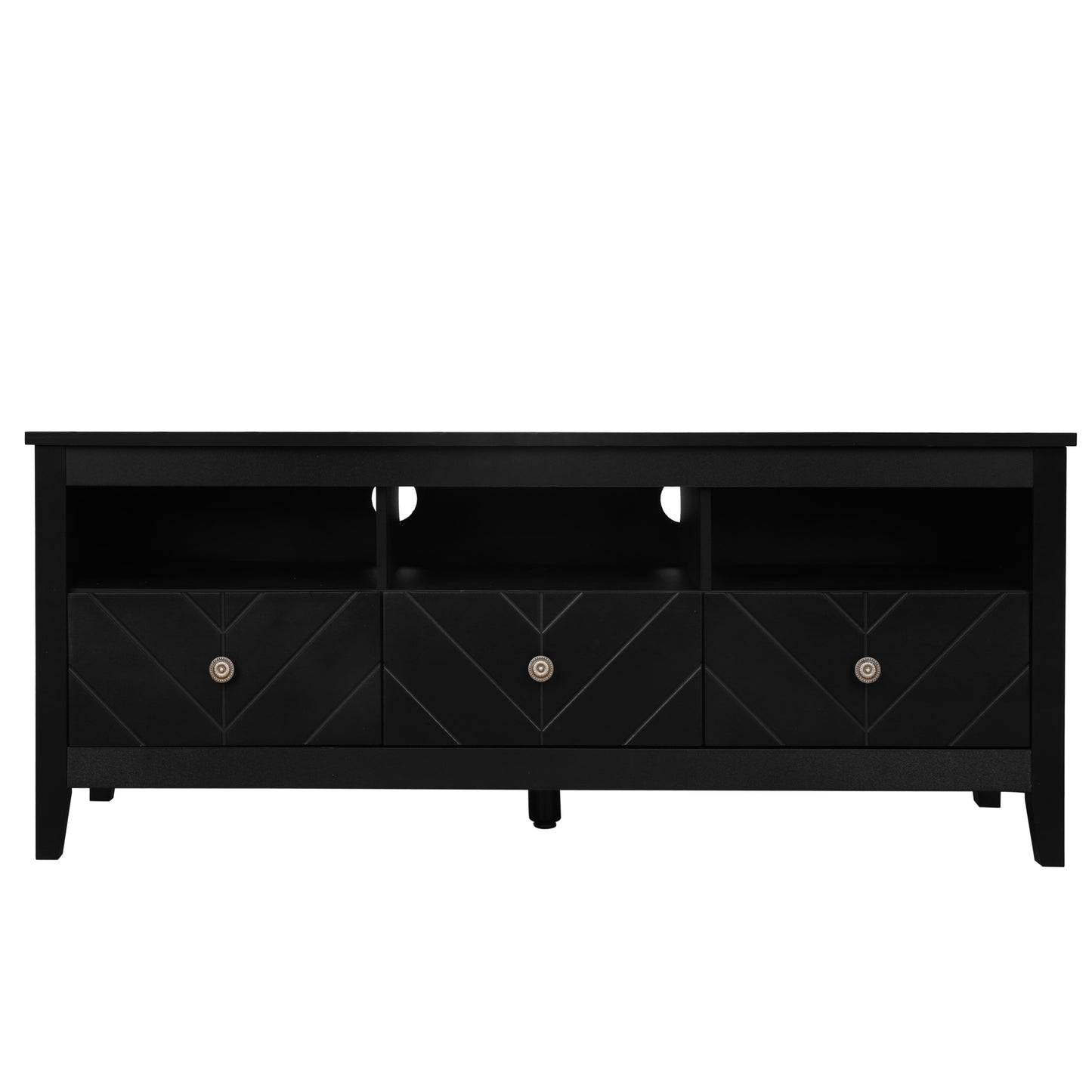 Stylish 3-Drawer Mid-Century TV Stand with Media Console